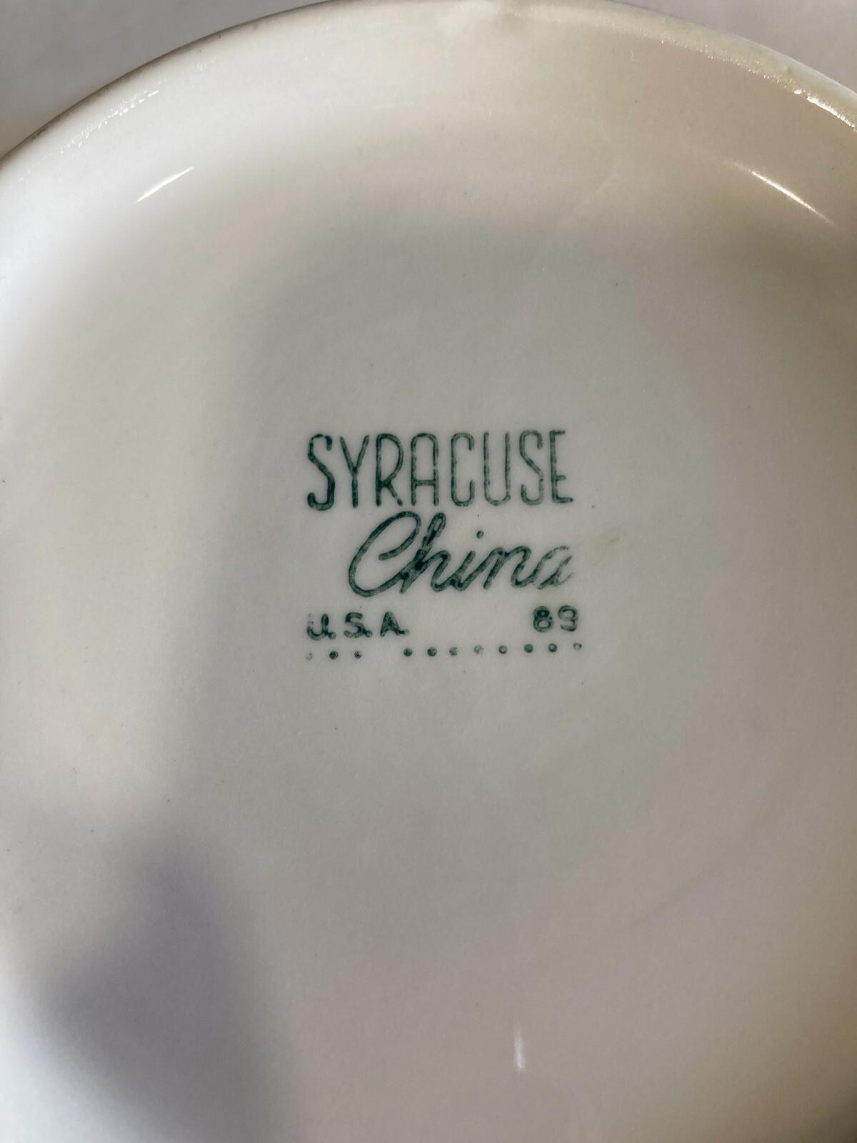 Syracuse China White Blossom Scalloped 9" Round Vegetable Bowl, set of 2