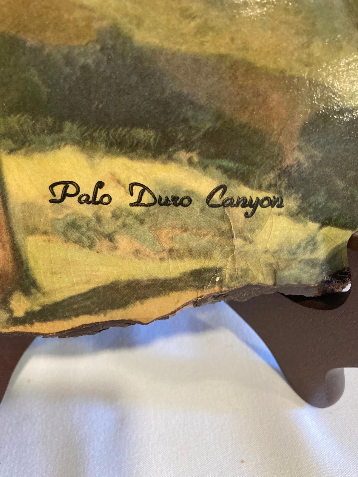 Vintage Horse Art on Live Edge Wood