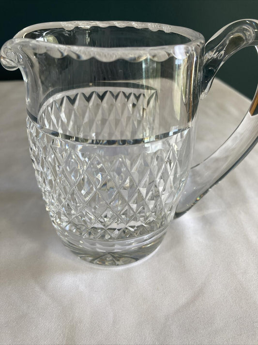 Waterford Crystal Creamer, Diamond Cut Crystal Pitcher, Vintage Waterford Ireland, Fine Crystal Serveware, Vintage Finds