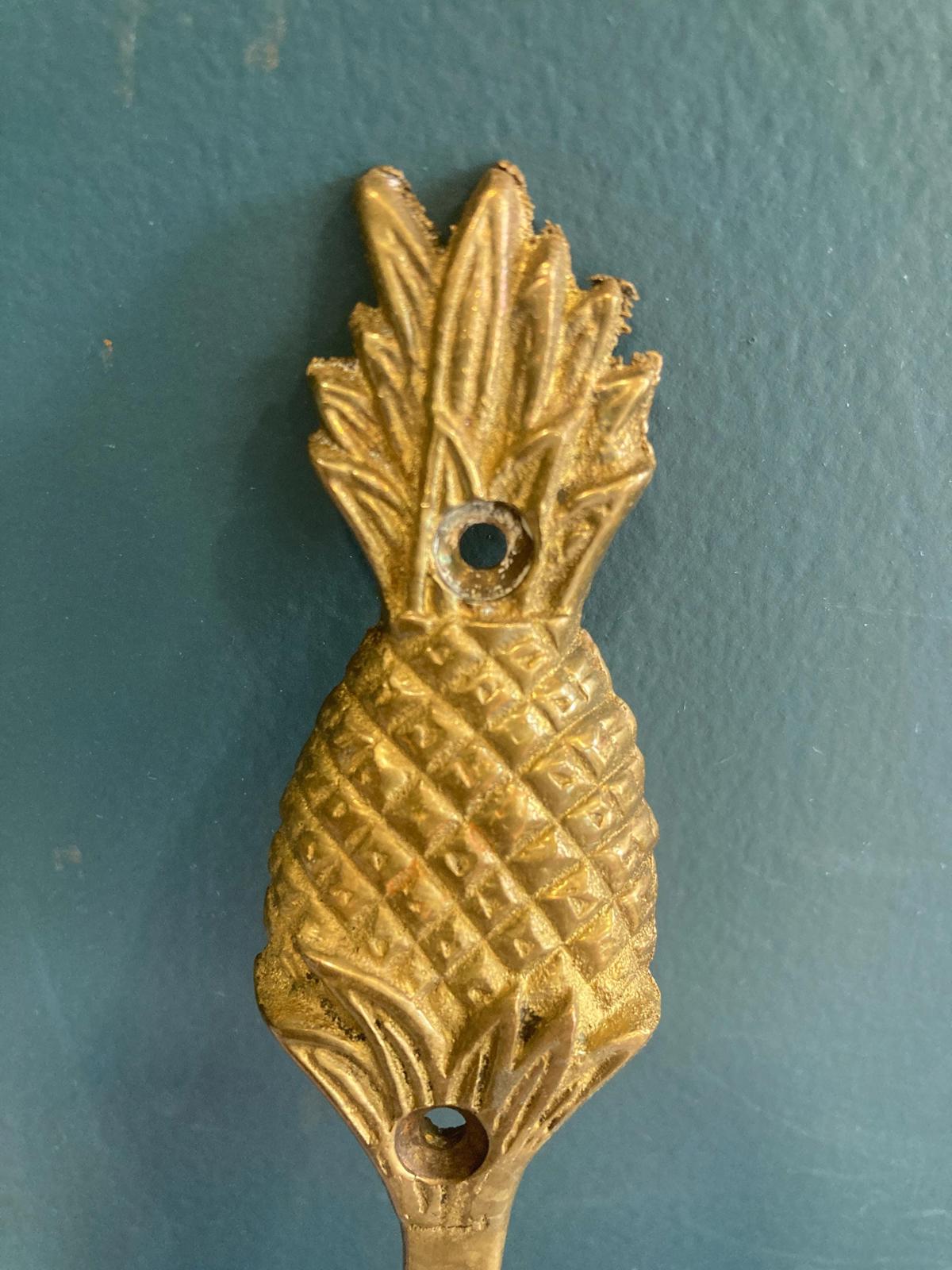 Vintage Solid Brass Pineapple Wall Hook