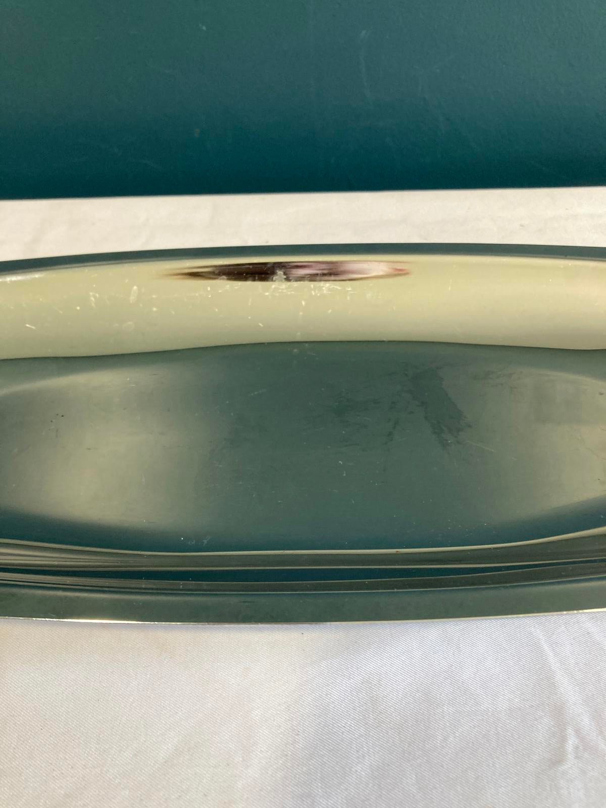 Vintage Kromex Serving Tray – Chrome & Brass Handles, Midcentury Modern Barware