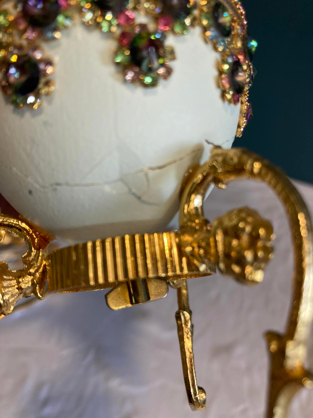 Jeweled Egg Music Box with Stand – Fabergé Style – Plays “Für Elise”
