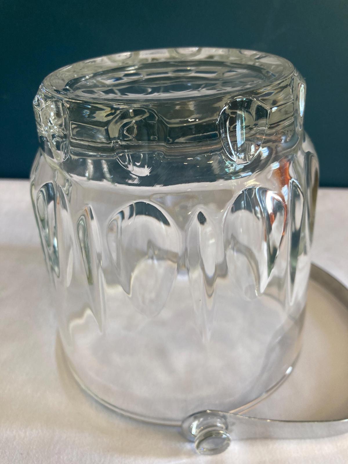 Vintage Crystal Ice Bucket with Removable Handle