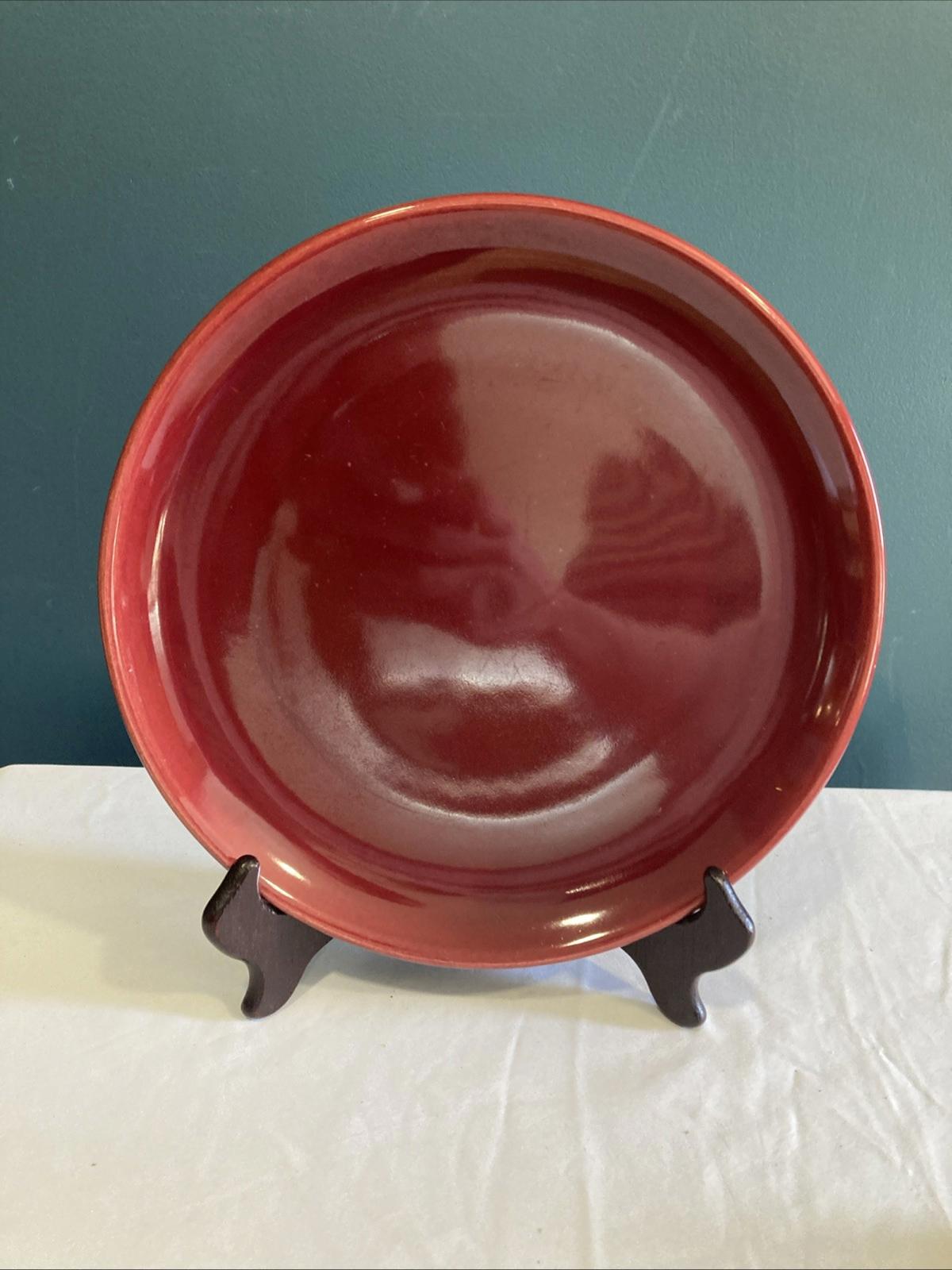 Set of 7 Bauer Pottery Monterey Moderne Red Luncheon Plates – Cranberry 9.5"
