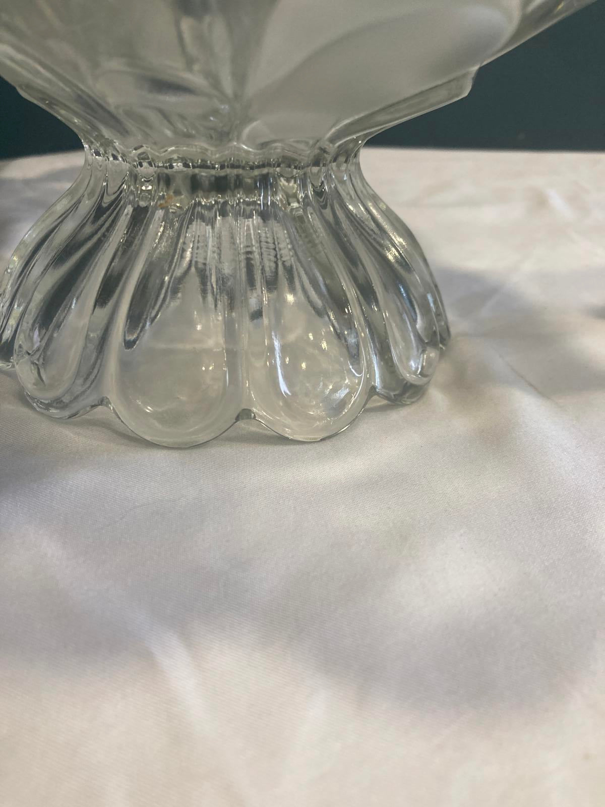 Vintage Bohemian Glass Petal Dish Set Made in Czech Republic