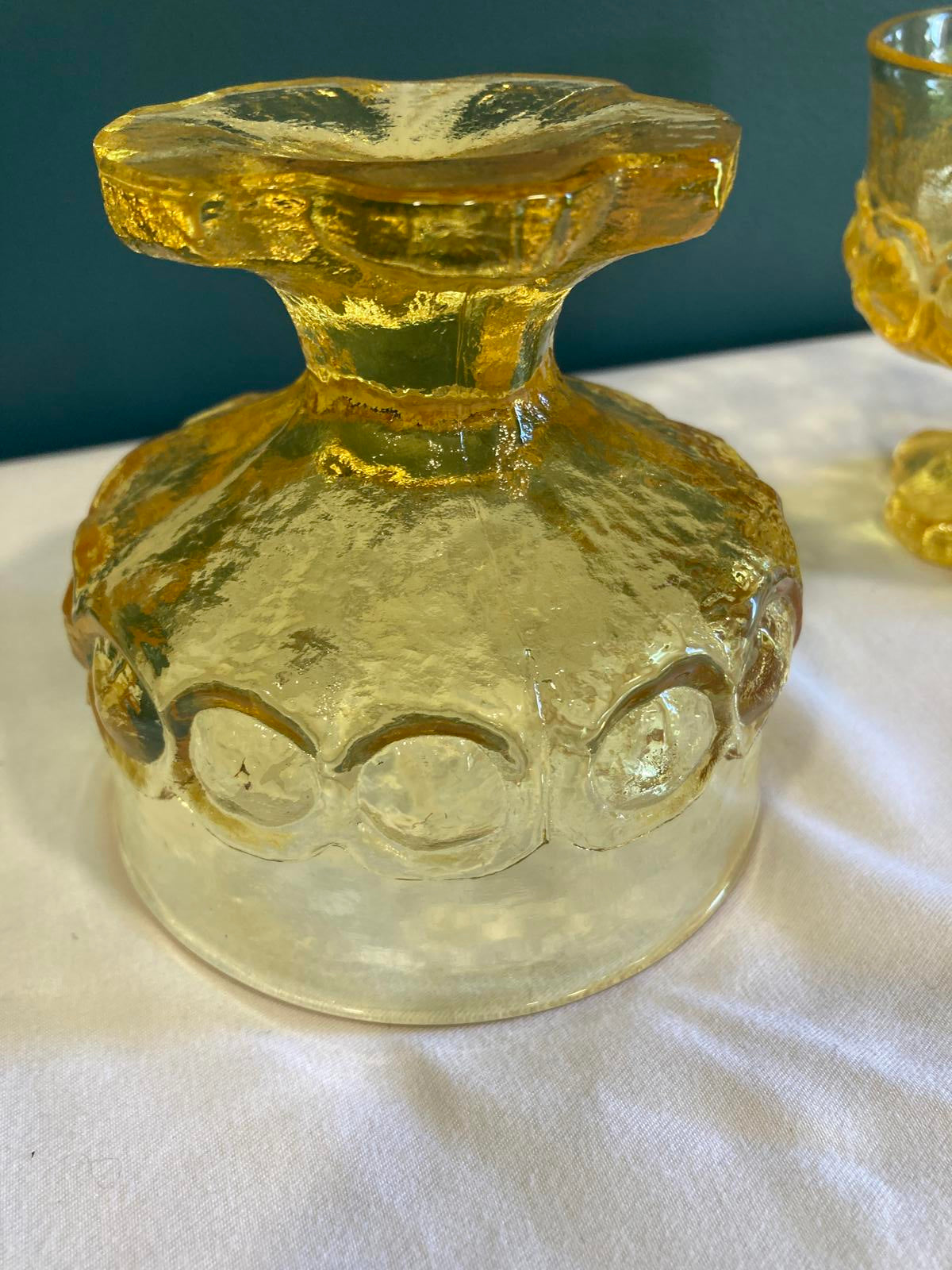 Vintage Tiffin Franciscan Amber Glass Compotes – Set of 2