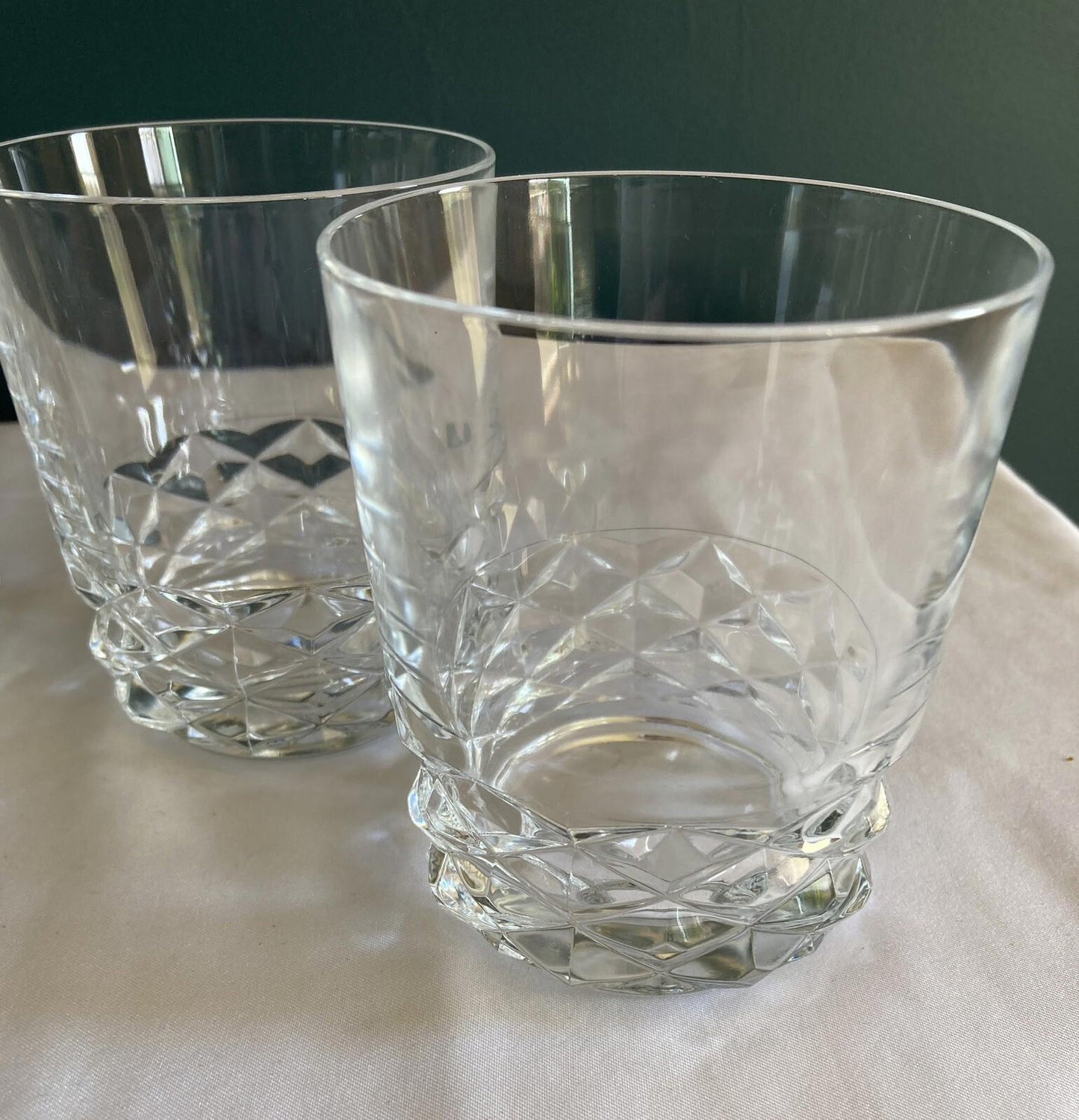 Set of 4 Cristal D'Arques Lowball Crystal Glasses