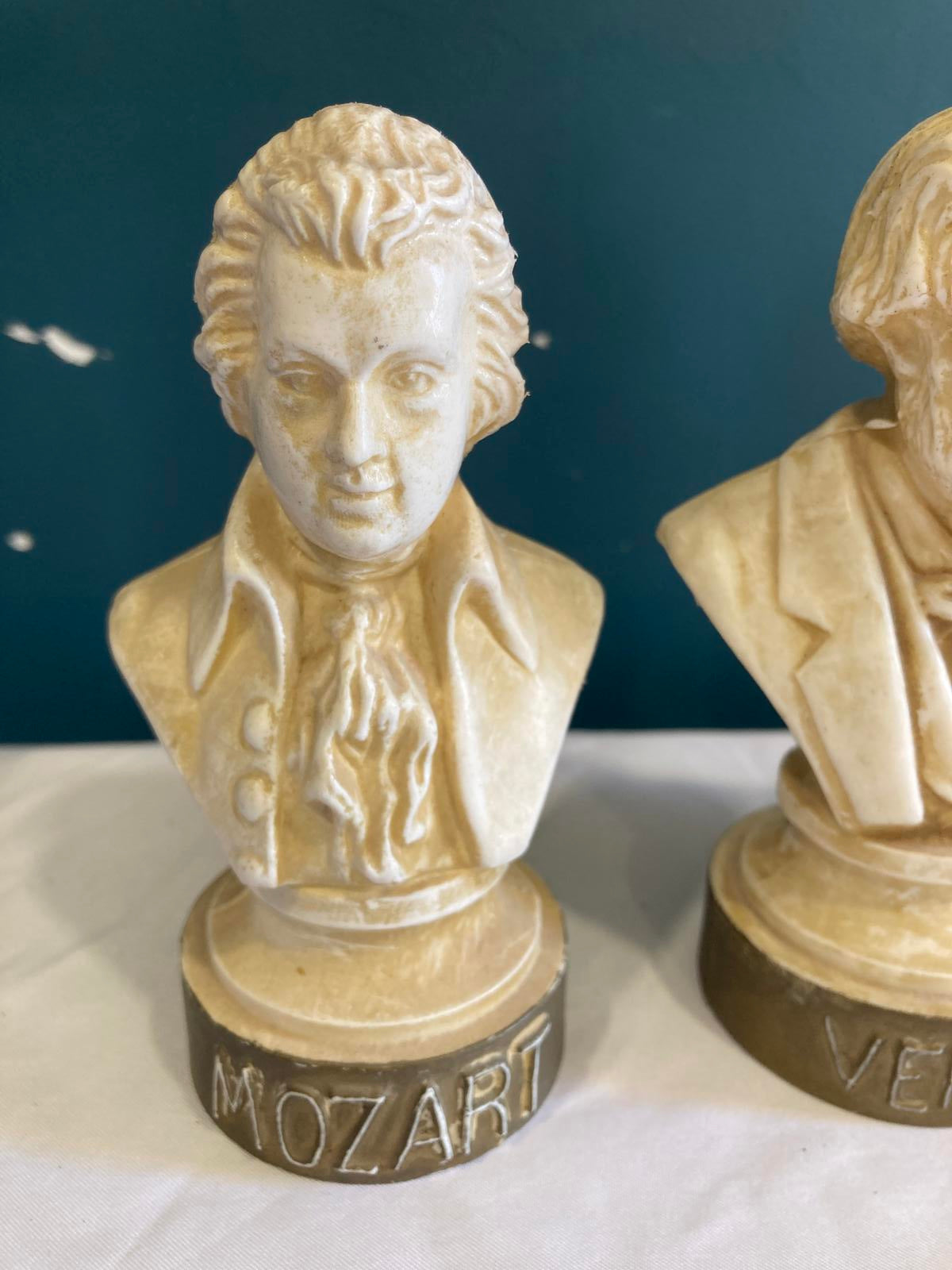 Vintage Set of 4 Composer Busts