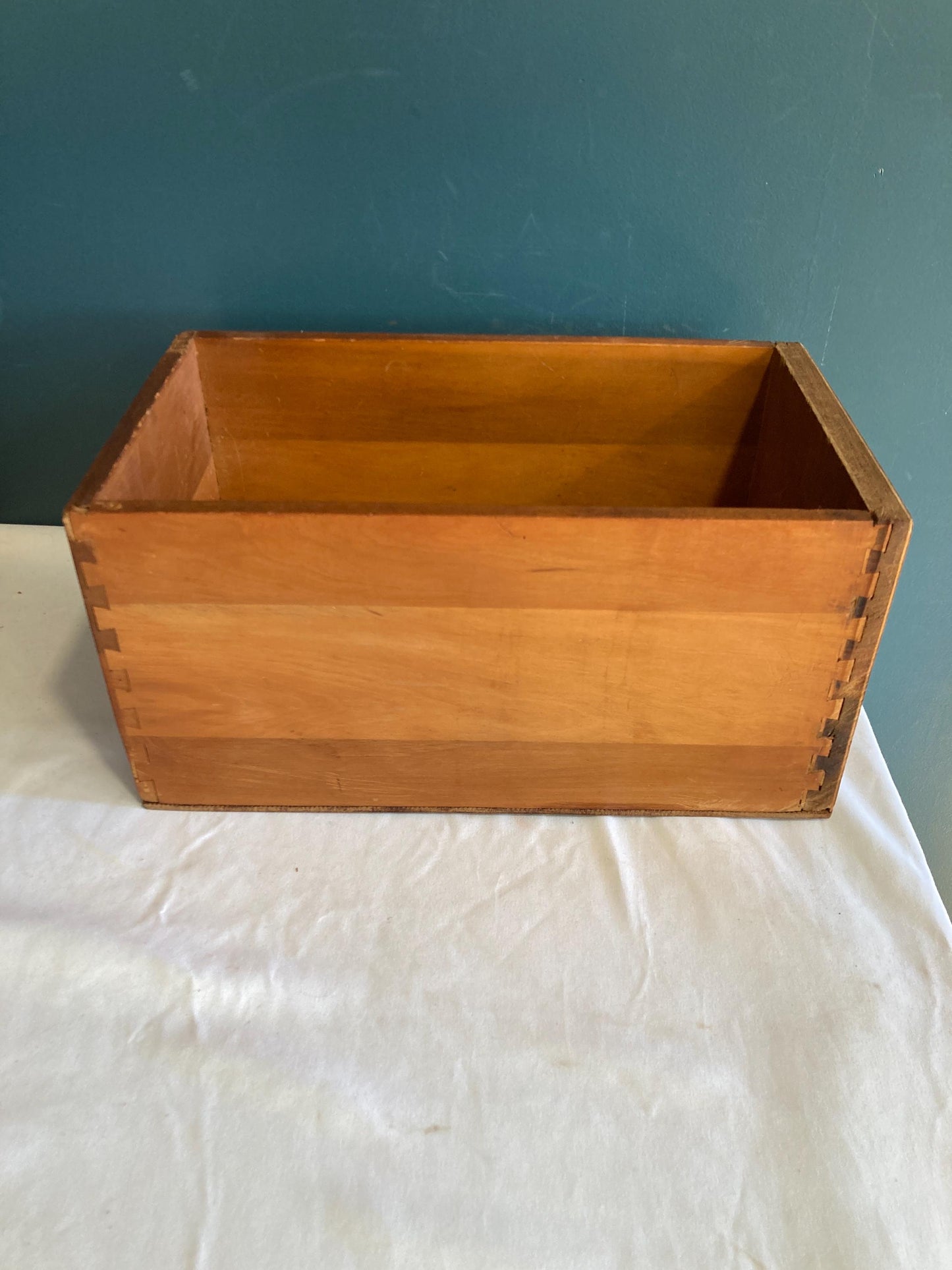 Vintage Solid Wood Box with Dovetails