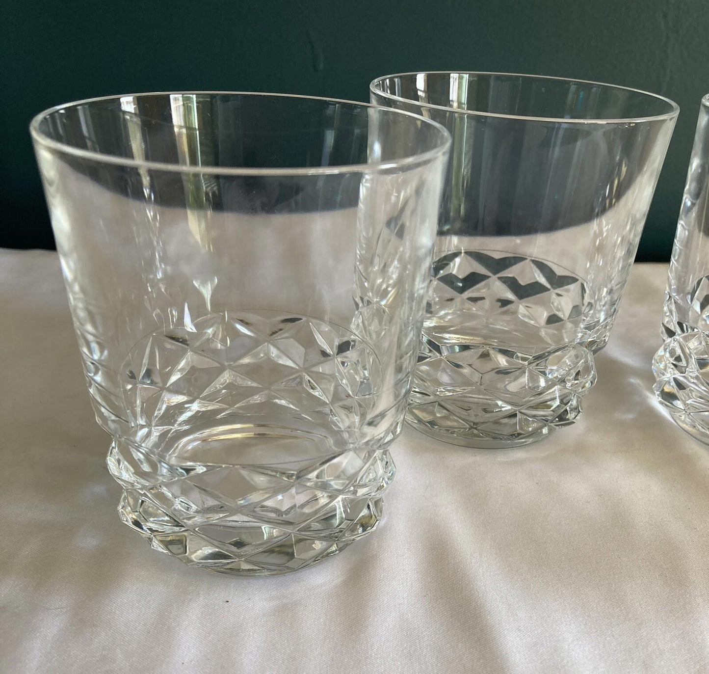 Set of 4 Cristal D'Arques Lowball Crystal Glasses