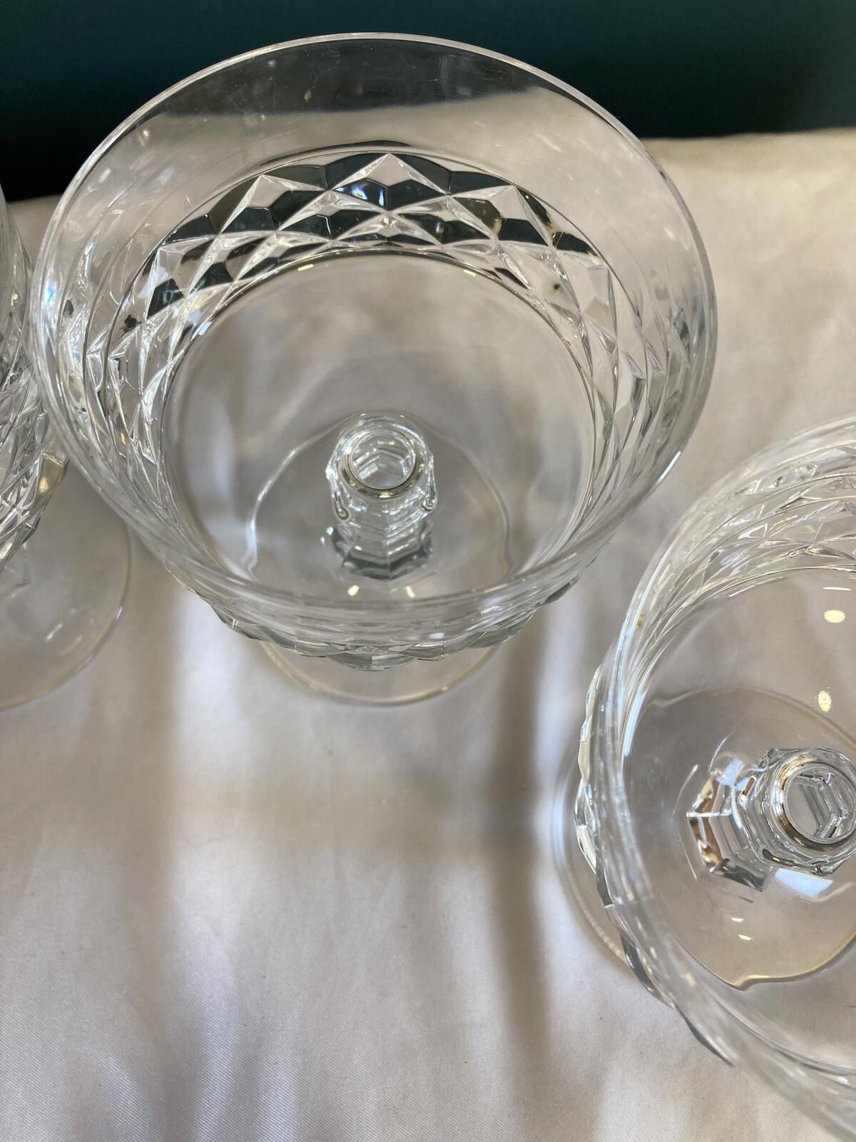Set of 4 Cristal D'Arques Lead Crystal Sherbet Glasses