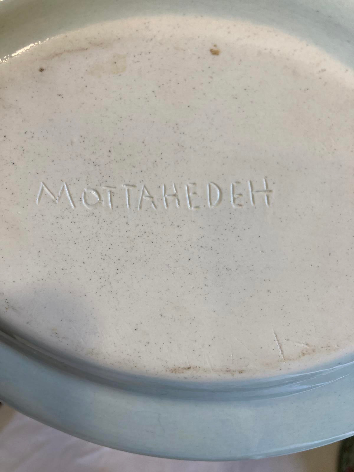 Mottahedeh Covered Tureen with Underplate and Gold Handles
