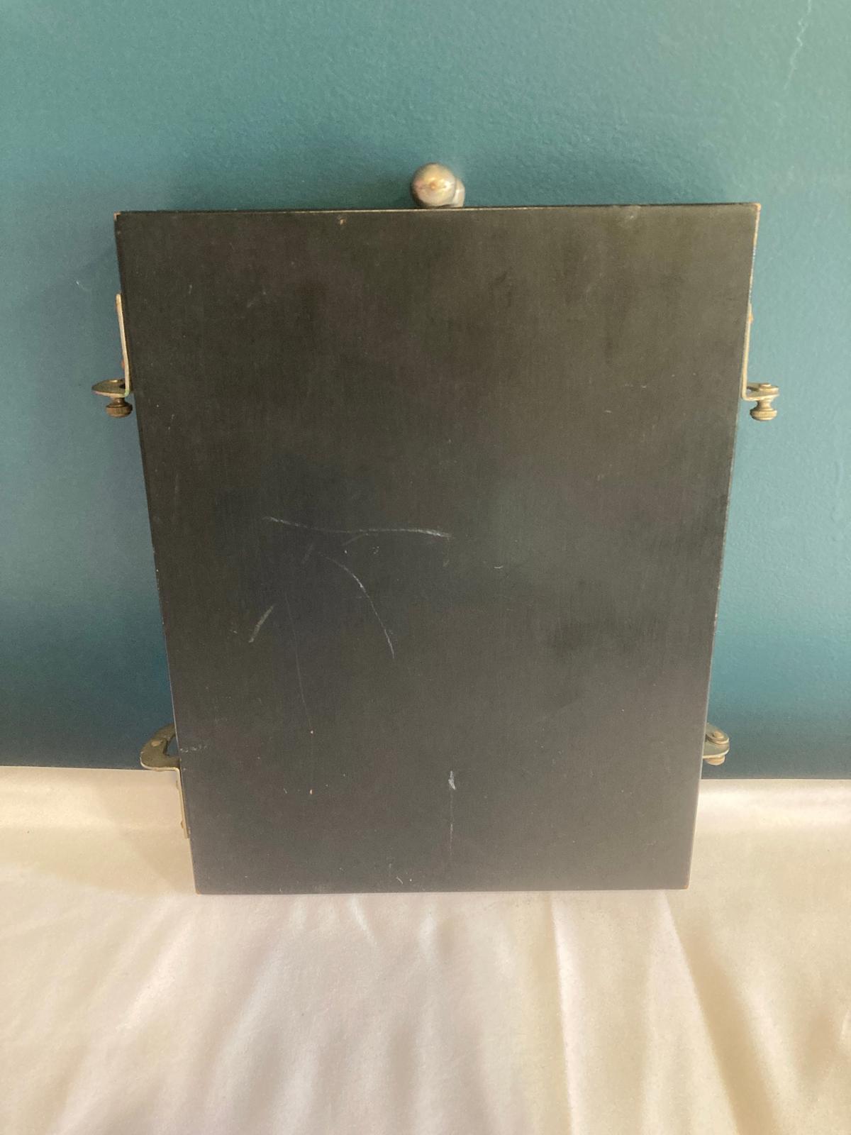 Art Deco Folding Triple Mirror With Black Frame