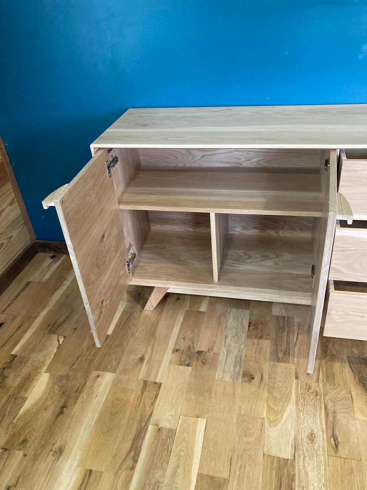 Custom Handmade Oak Sideboard – Mid-Century Modern Style