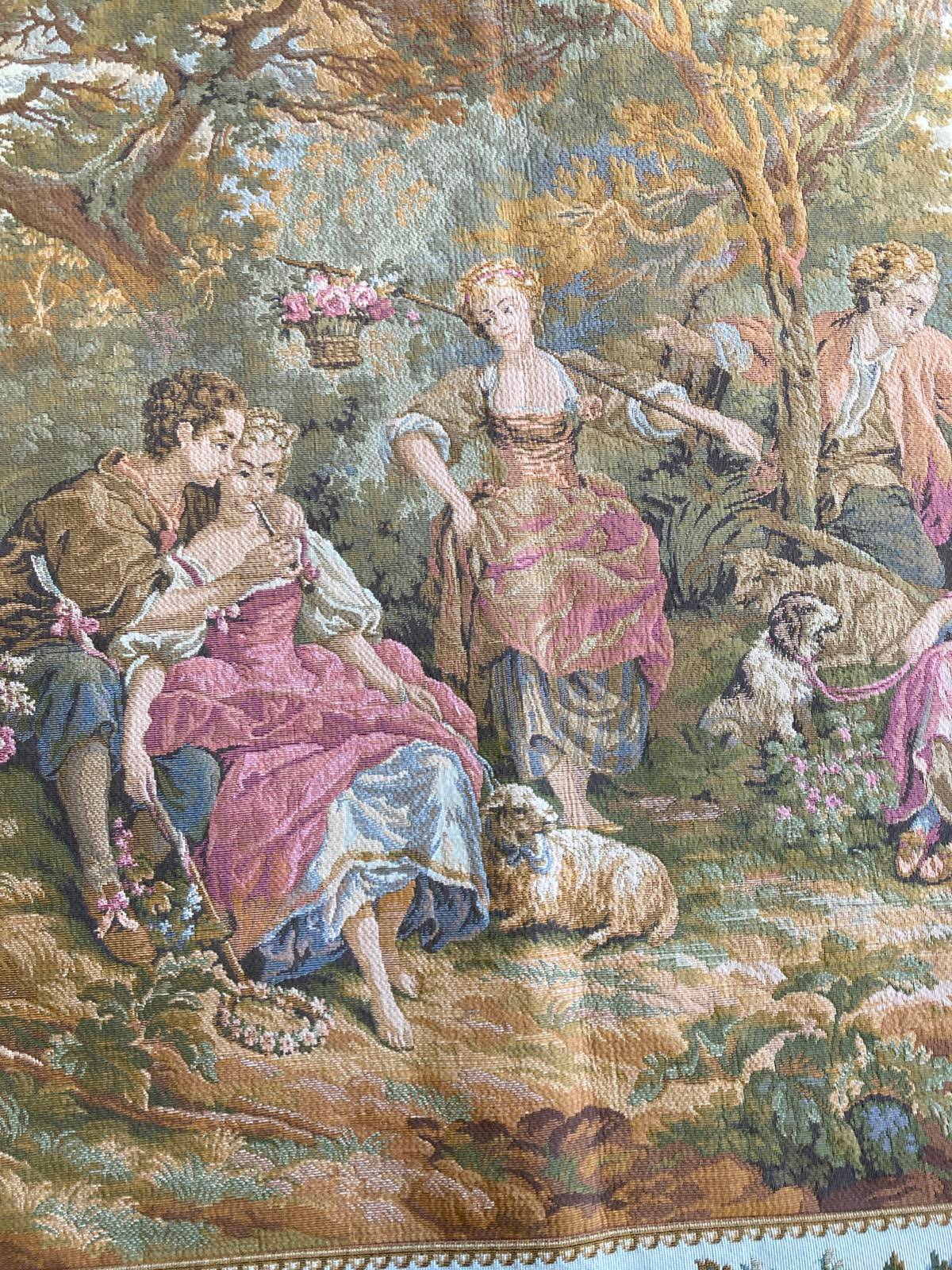 Gobelins French Tapestry Wall Hanging – Pastoral Scene Vintage Finds 67"