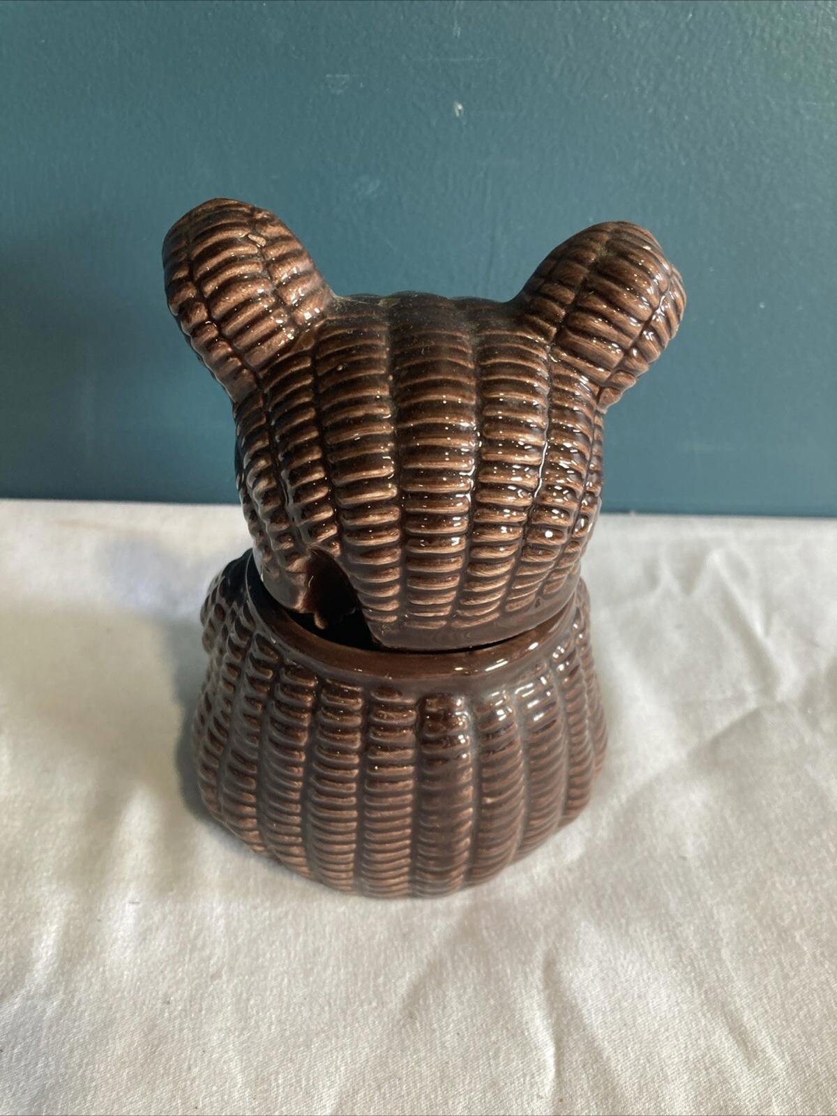 Otigiri Ceramic Brown Bear Jelly or Honey Jar