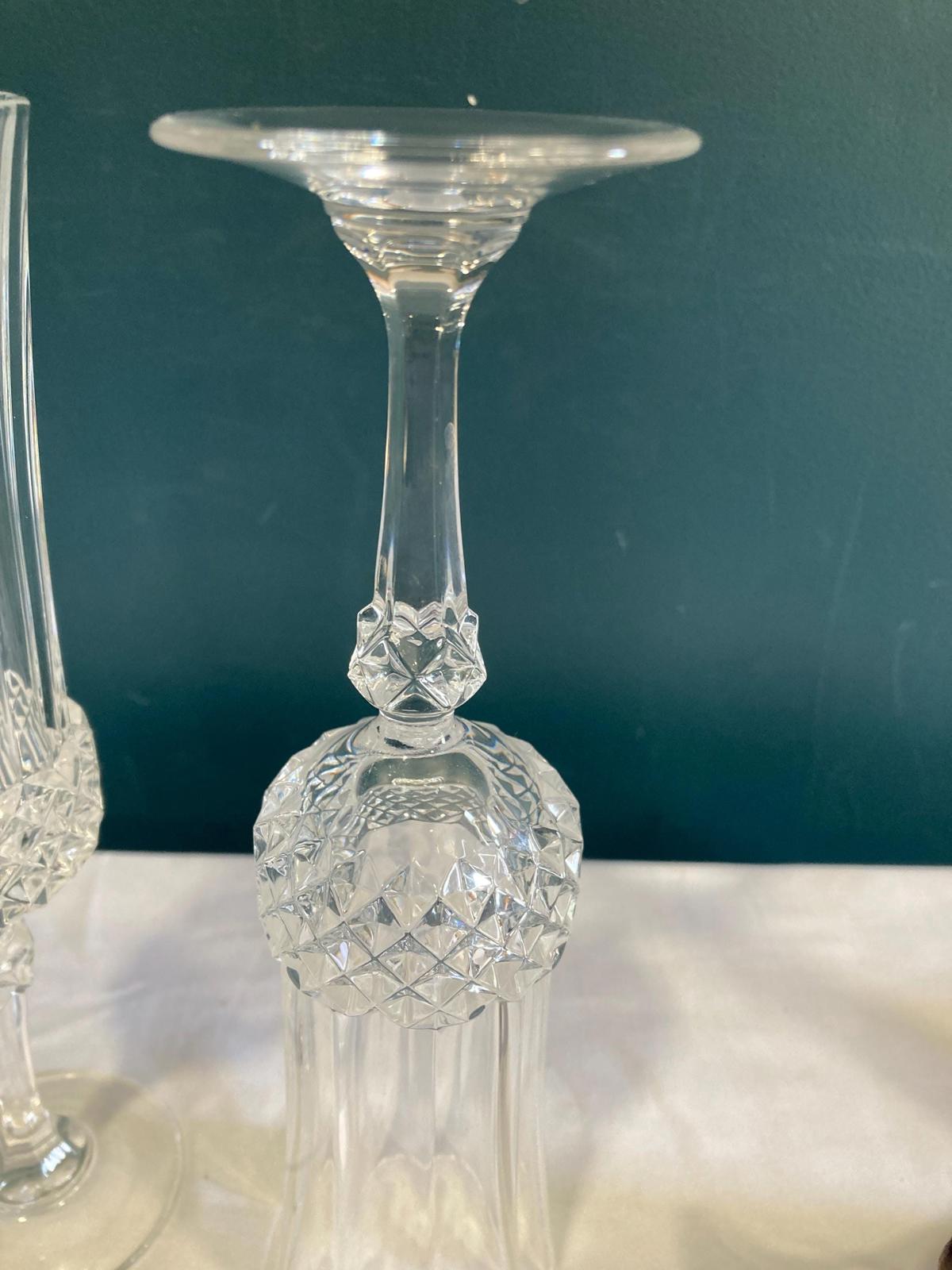 Beautiful set of 2 Cristal D'Arques Champagne Toasting Glasses