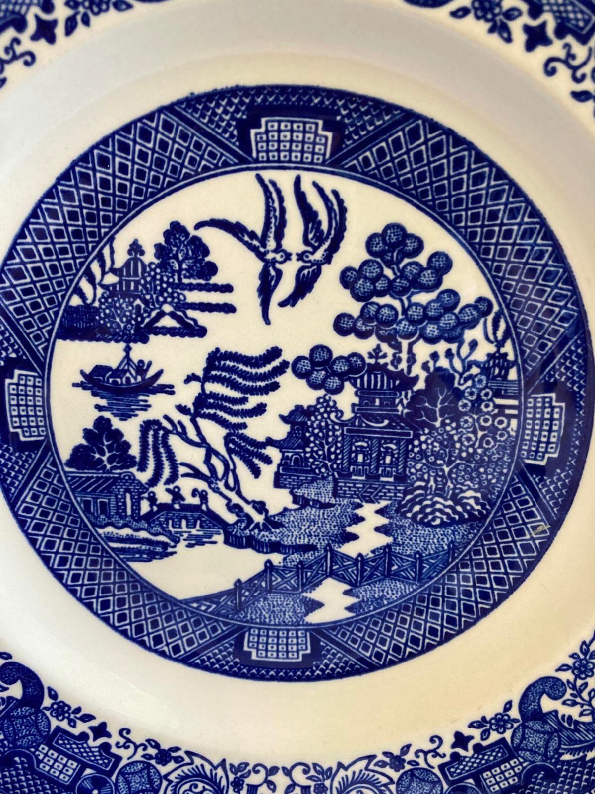 Royal China Willow Ware Blue & White Ironstone Plate – Vintage Finds
