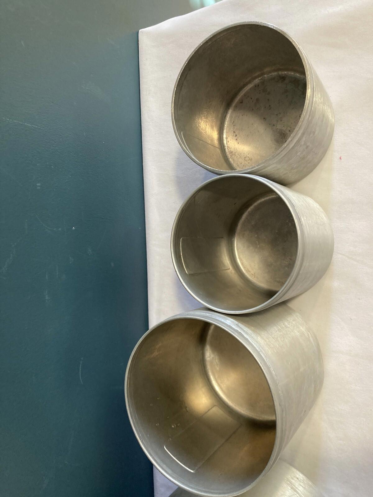 4 Vintage Maid of Honor Copper Aluminum Canisters –Flour Sugar Coffee Grease Set