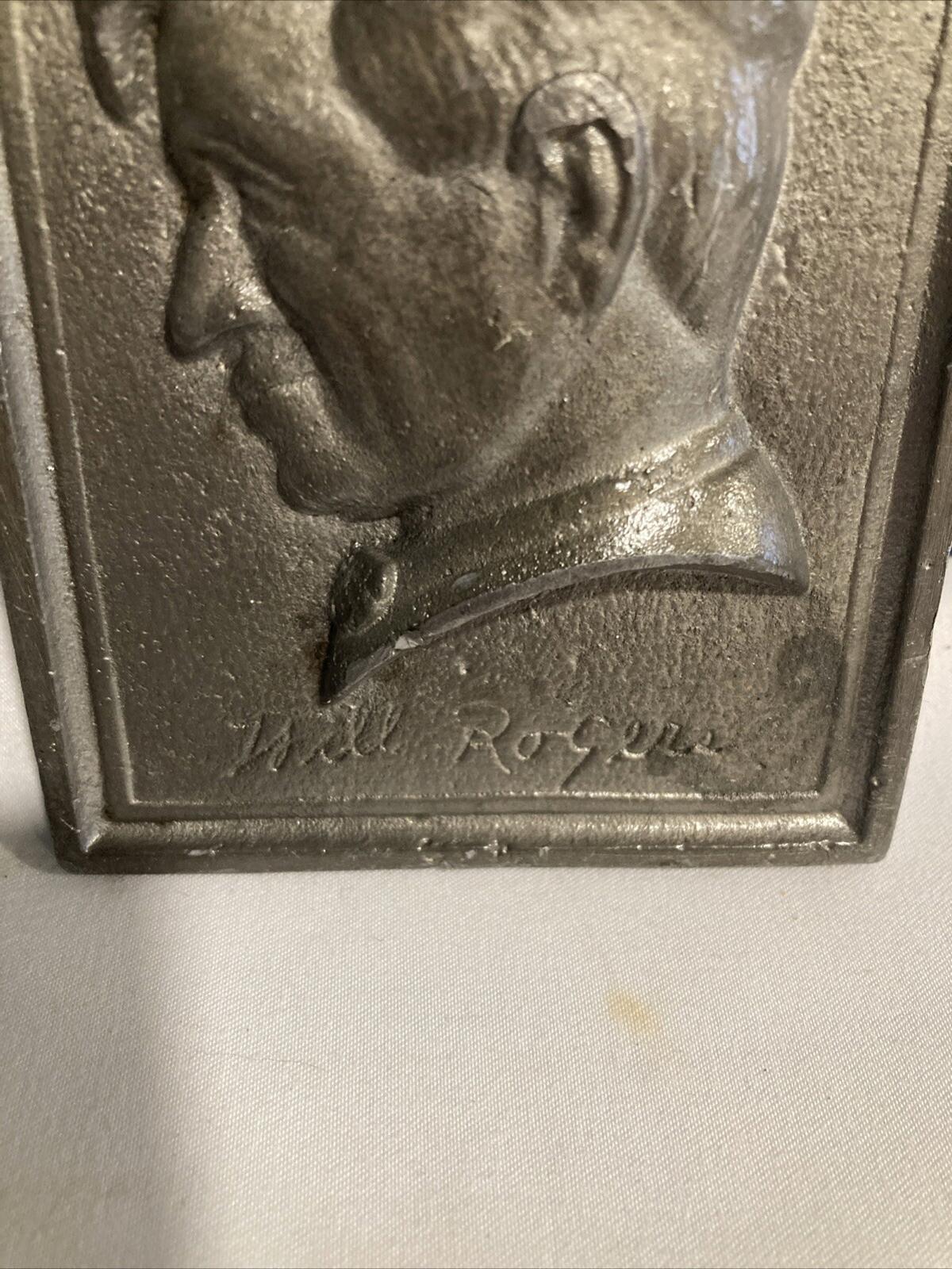 Midcentury Will Rogers Metal Wall Plaque – Western Americana Decor