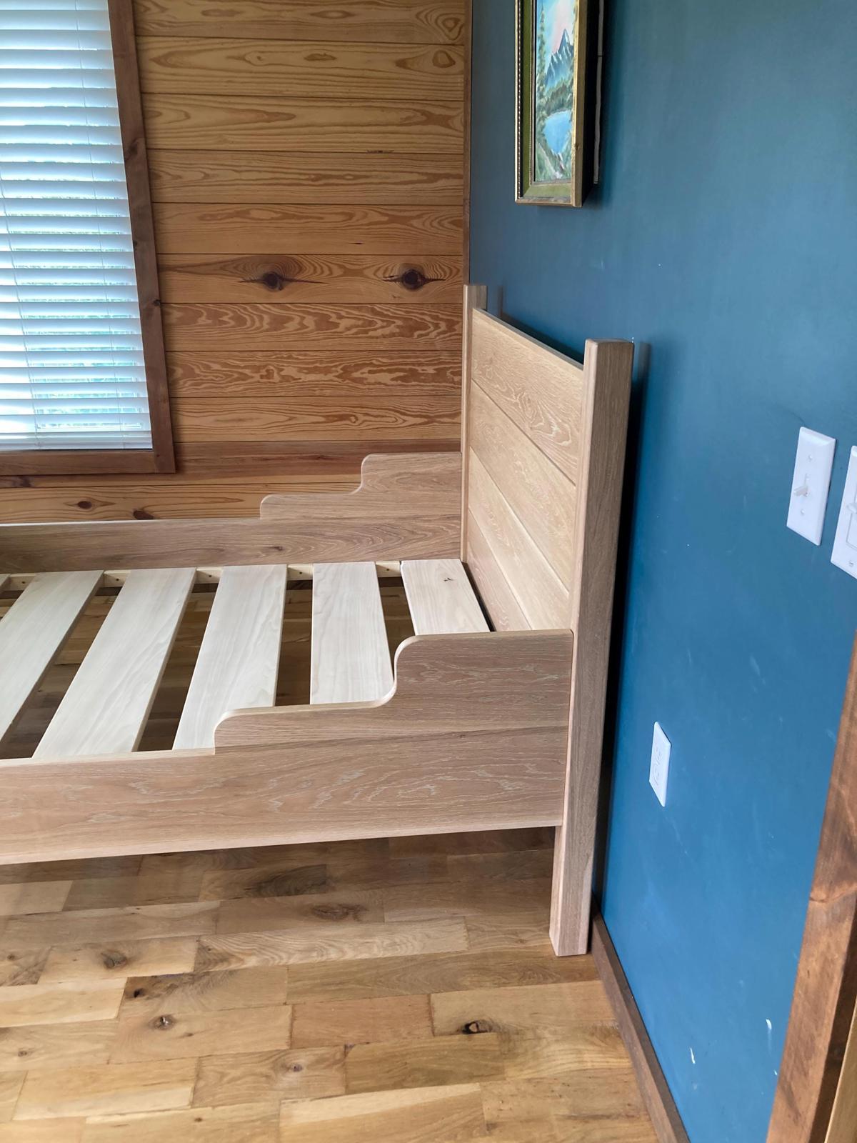 Solid Oak Bed Frame – Handmade Platform Bed – Custom Wood Bedroom Furniture