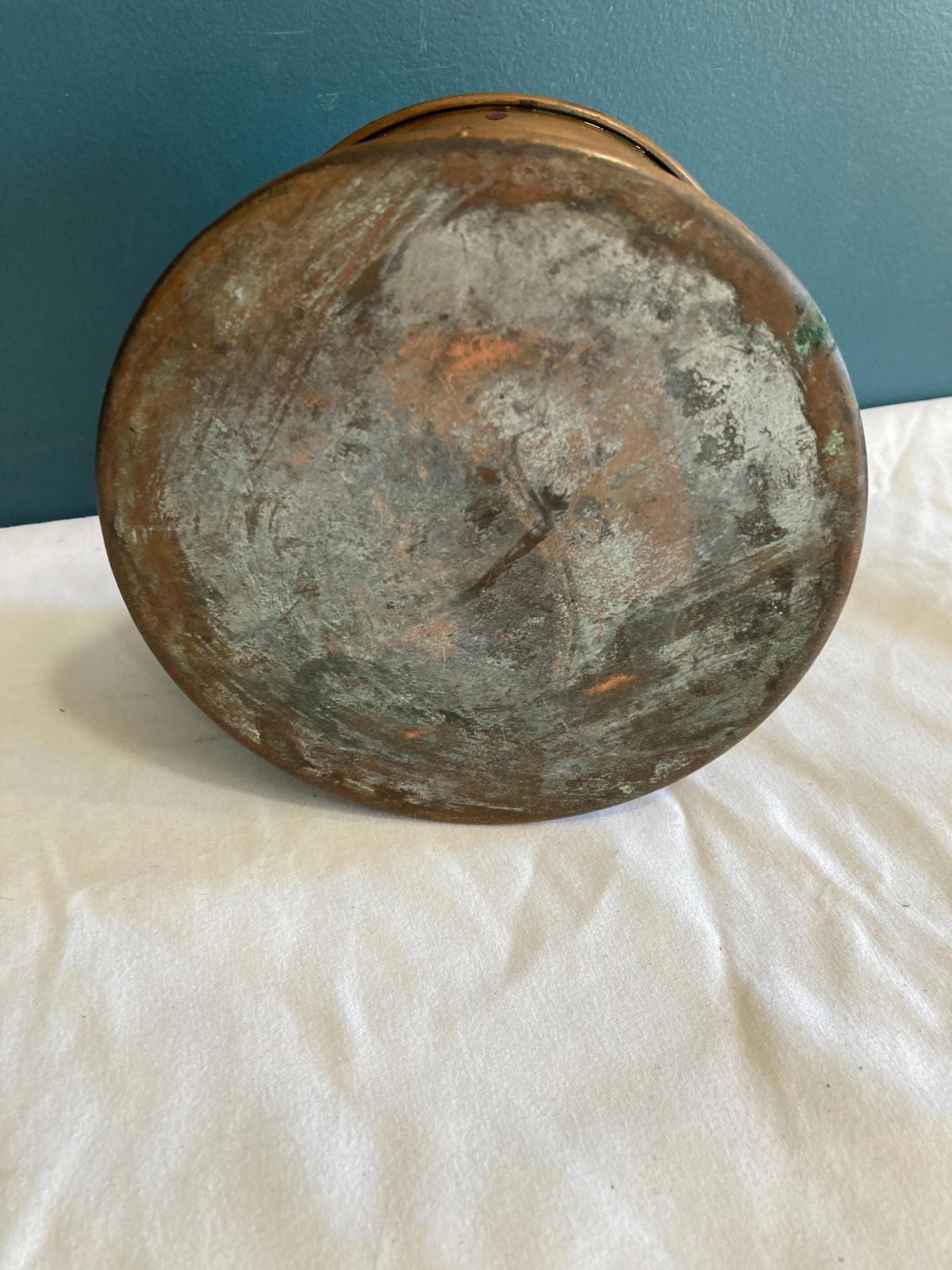 Antique Copper Pot with Brass Handle