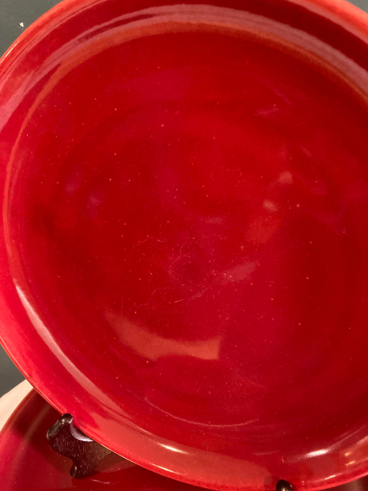Set of 7 Bauer Pottery Monterey Moderne Red Luncheon Plates – Cranberry 9.5"