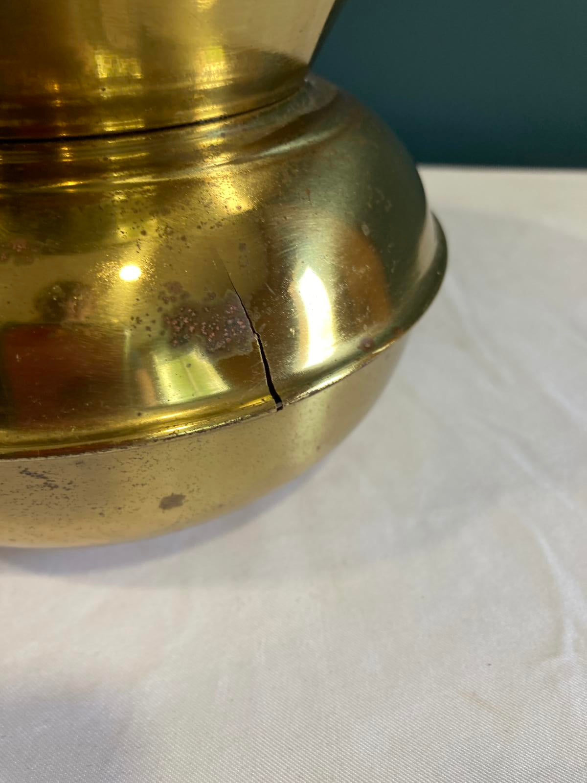 Vintage Solid Brass Spittoon by Norleans England