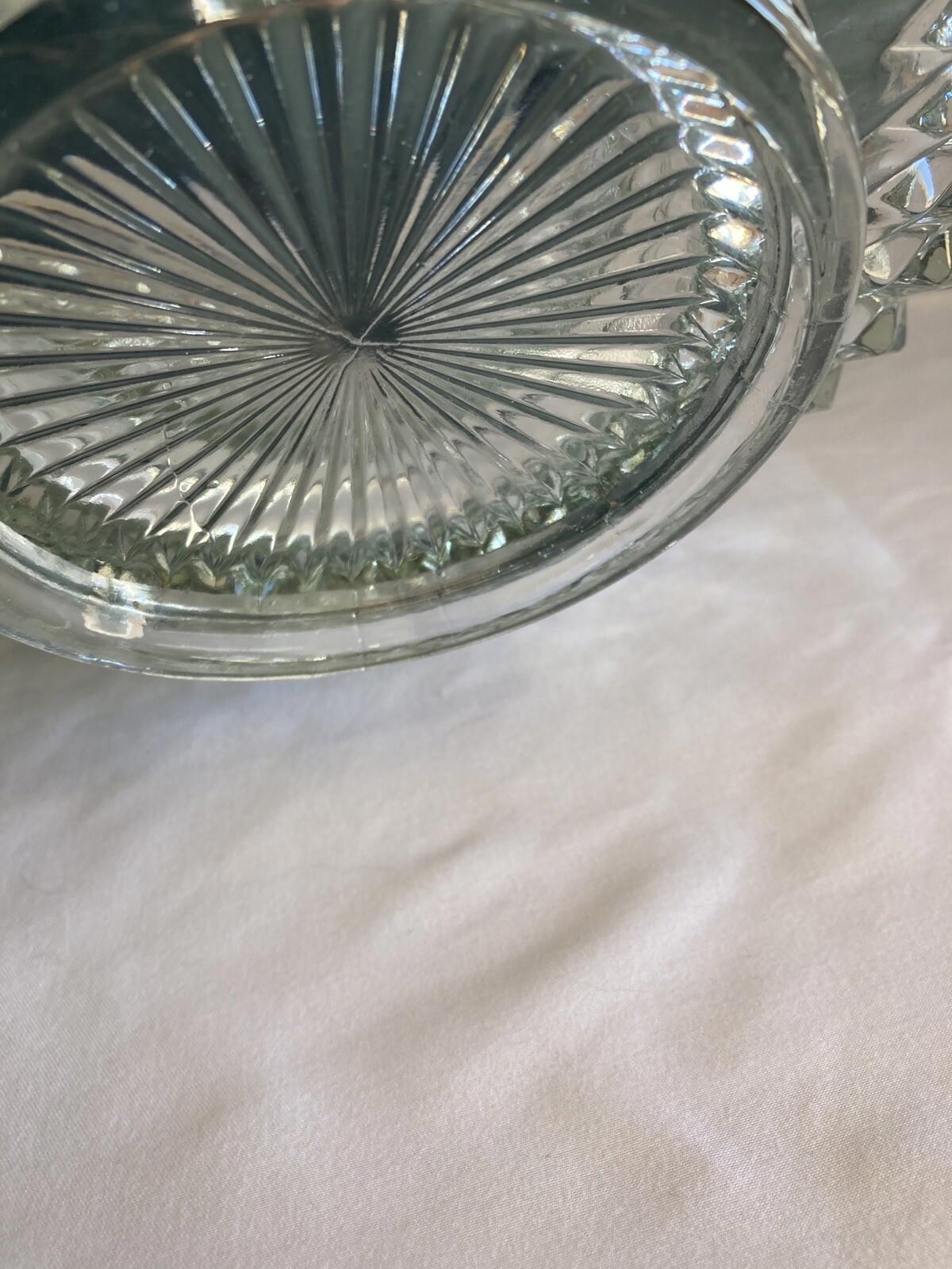 Vintage Indiana Glass Diamond Point Basket – Tiara Exclusive MCM