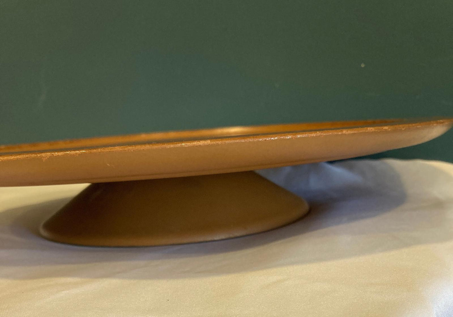 Vintage Oak Veneer Lazy Susan or Turntable
