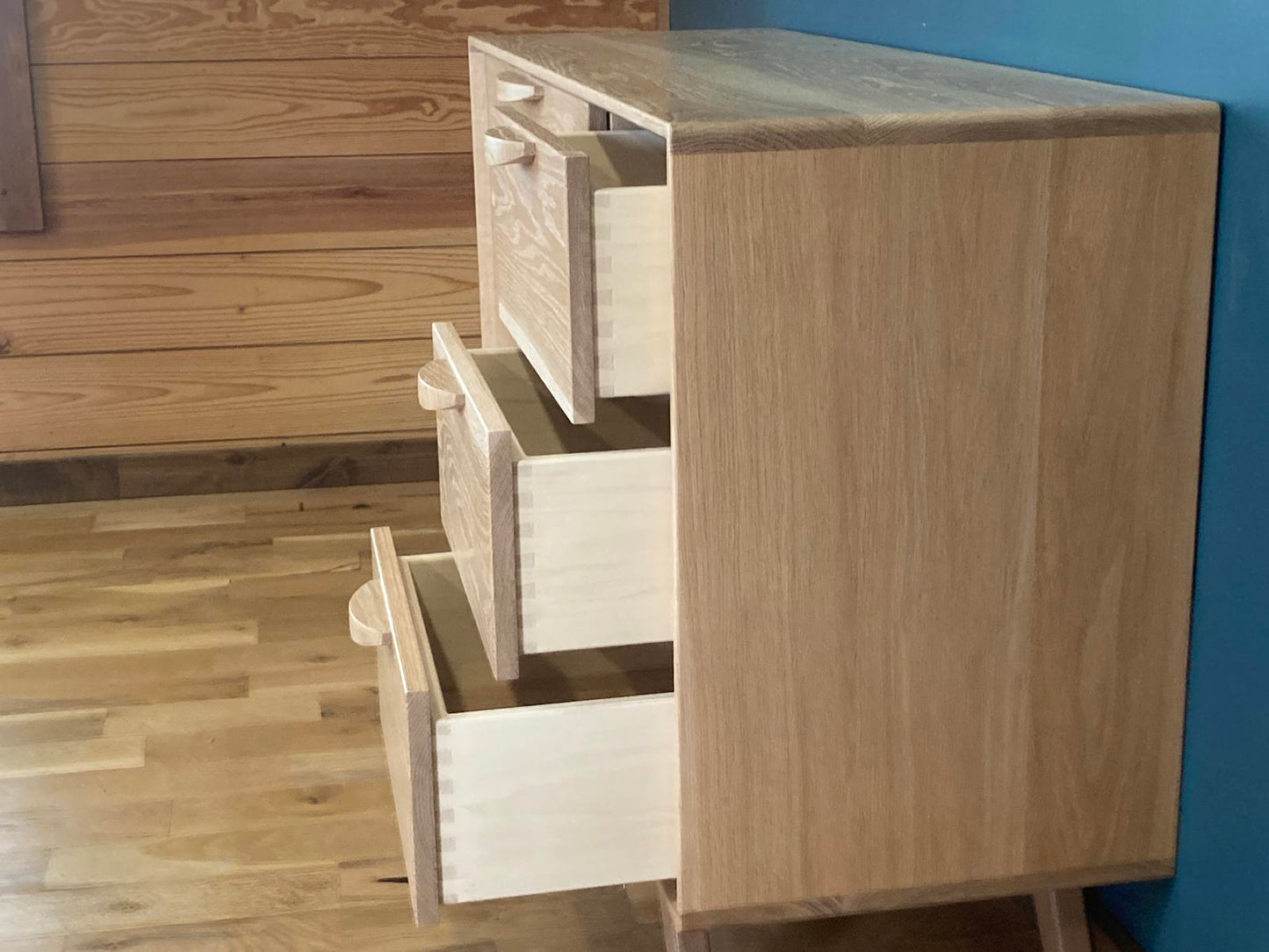 Custom Handmade Oak Sideboard – Mid-Century Modern Style
