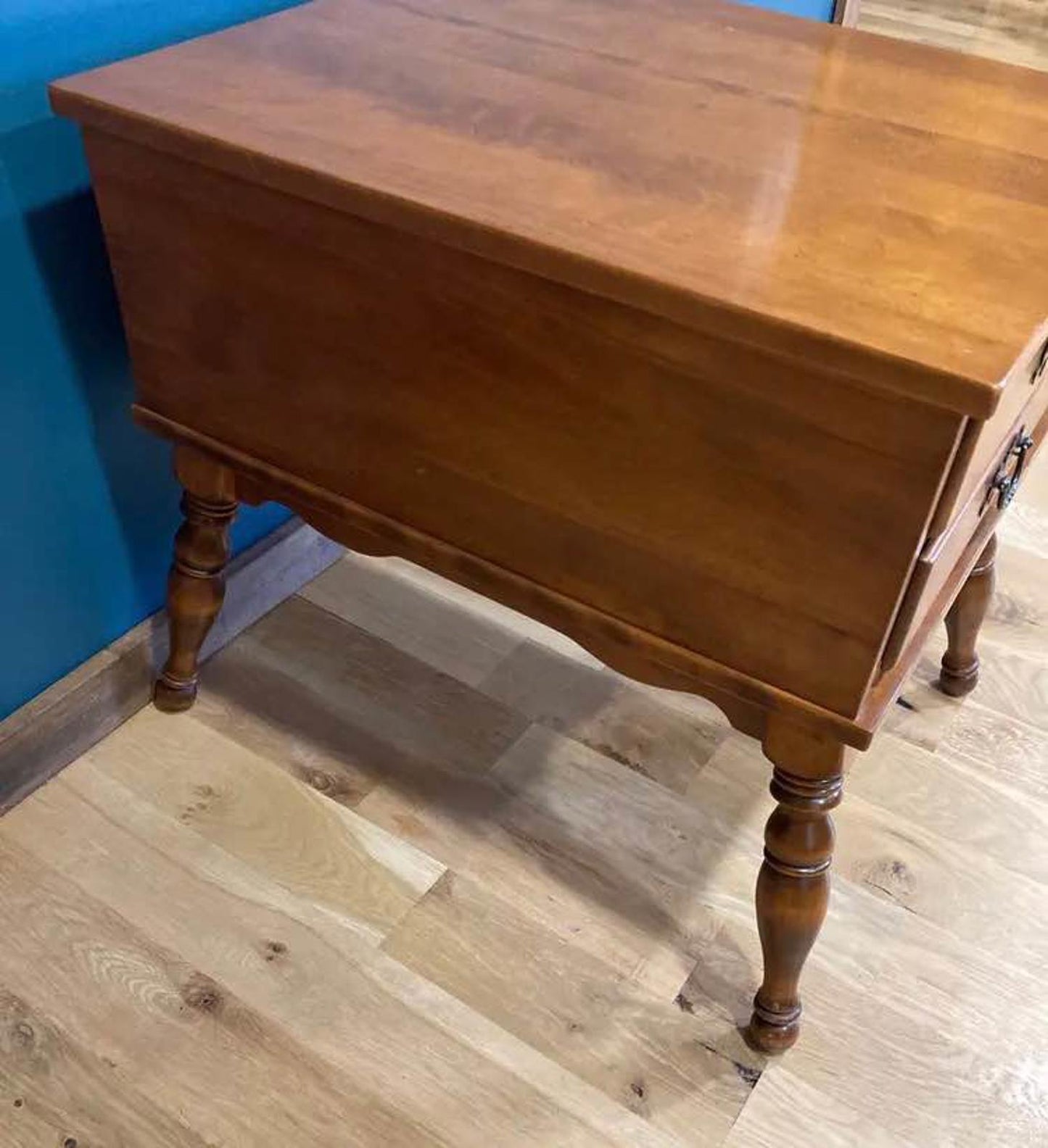 Midcentury Ethan Allen 2-Drawer Side Table