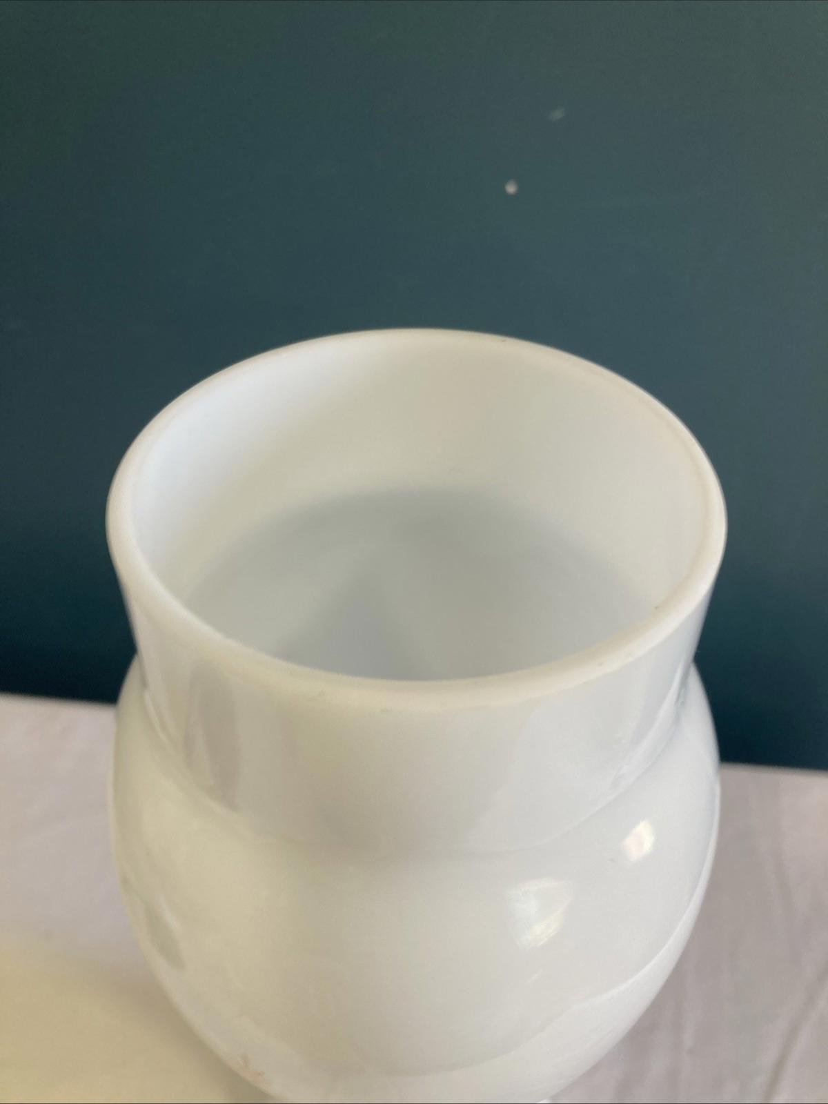 Vintage Milk Glass Oil Lamp Shade with Gold Starbursts – 10”