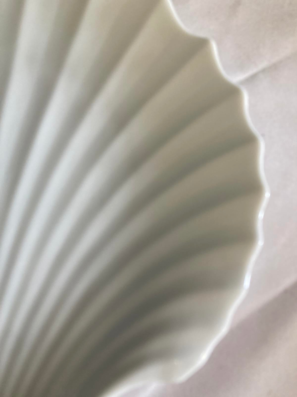 Vintage White Seashell Serving Dish