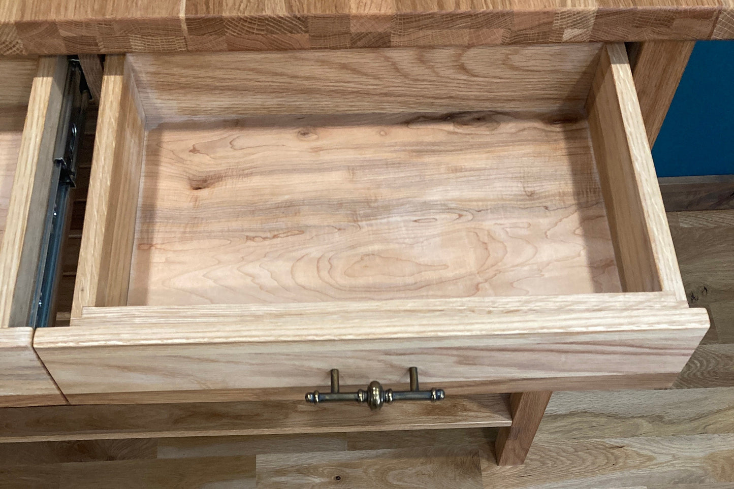 Solid Oak Butcher Block Kitchen Island