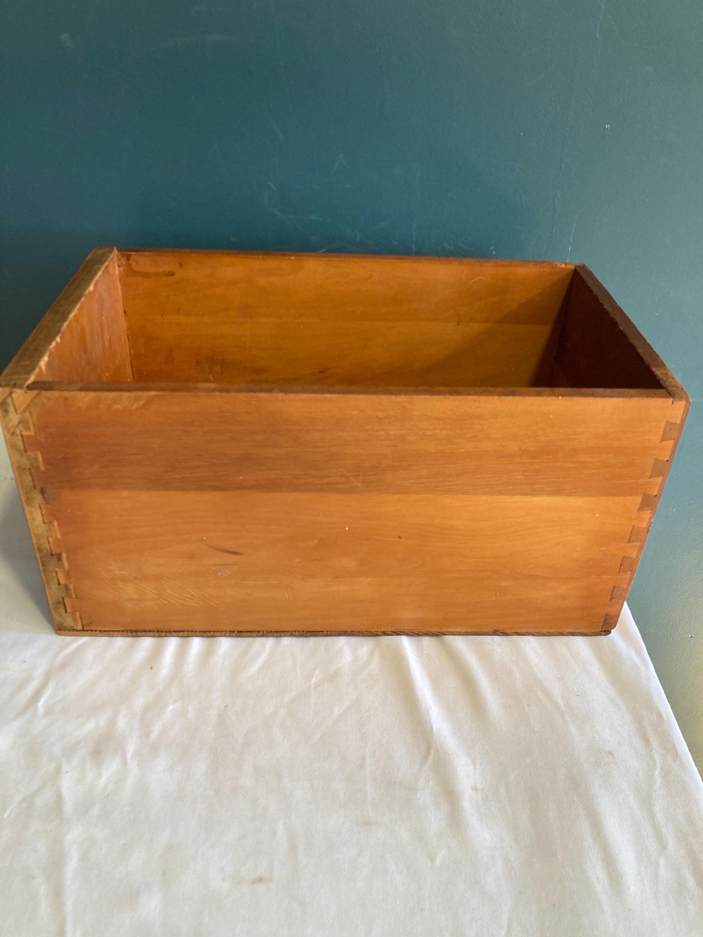 Vintage Solid Wood Box with Dovetails