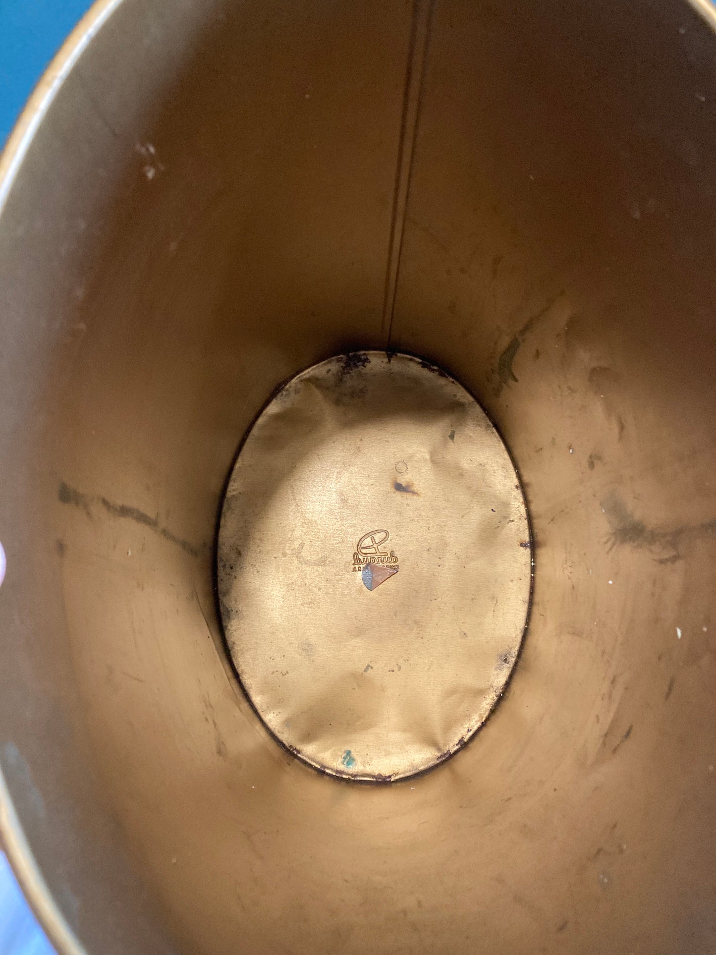 Vintage Metal Durand Chicago Shield Trashcan
