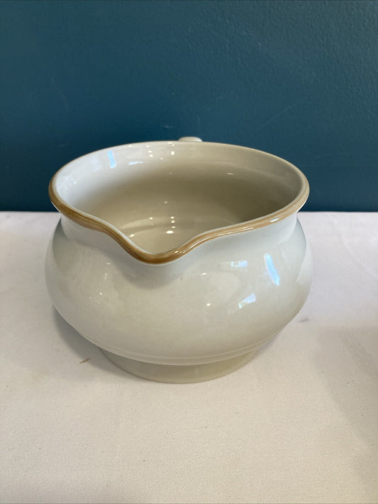 Vintage Kitchen Sweet Flowers Stoneware Serving Pitcher | Farmhouse Gravy Boat