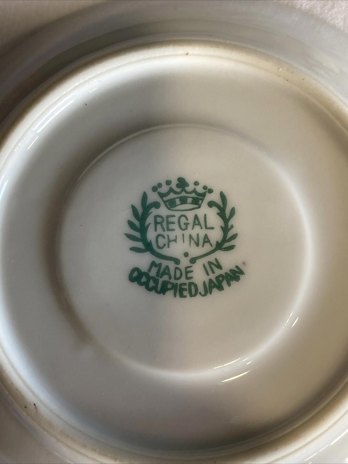 Regal China Demitasse Purple and Gold Tea Cup & Saucer