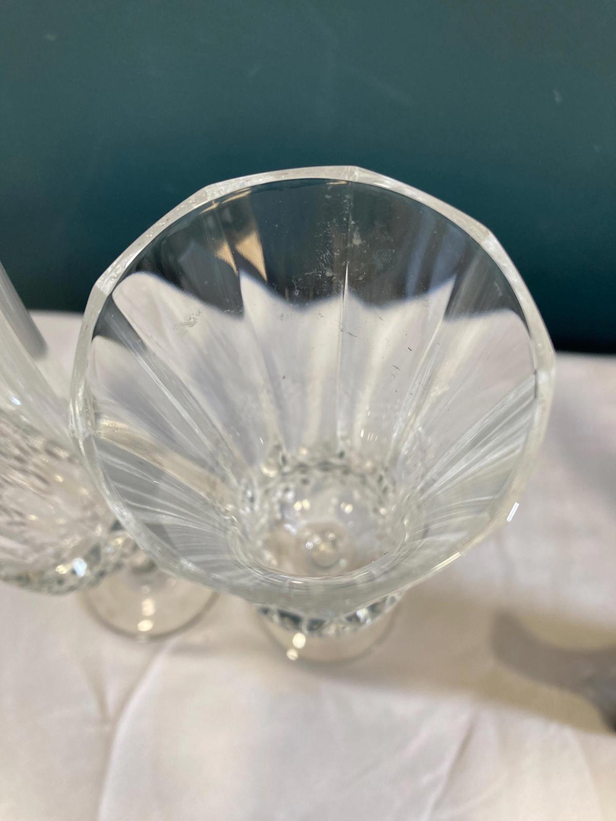 Beautiful set of 2 Cristal D'Arques Champagne Toasting Glasses