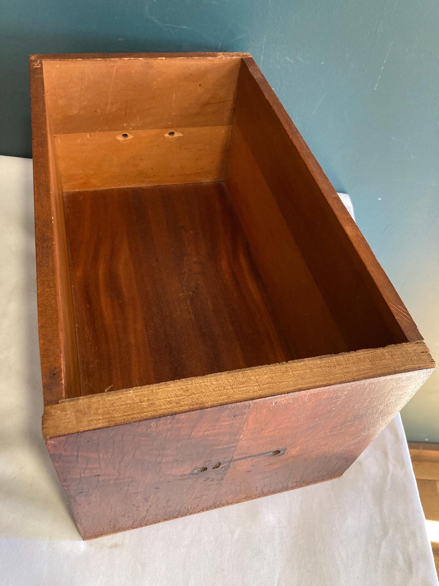 Vintage Solid Wood Box with Dovetails