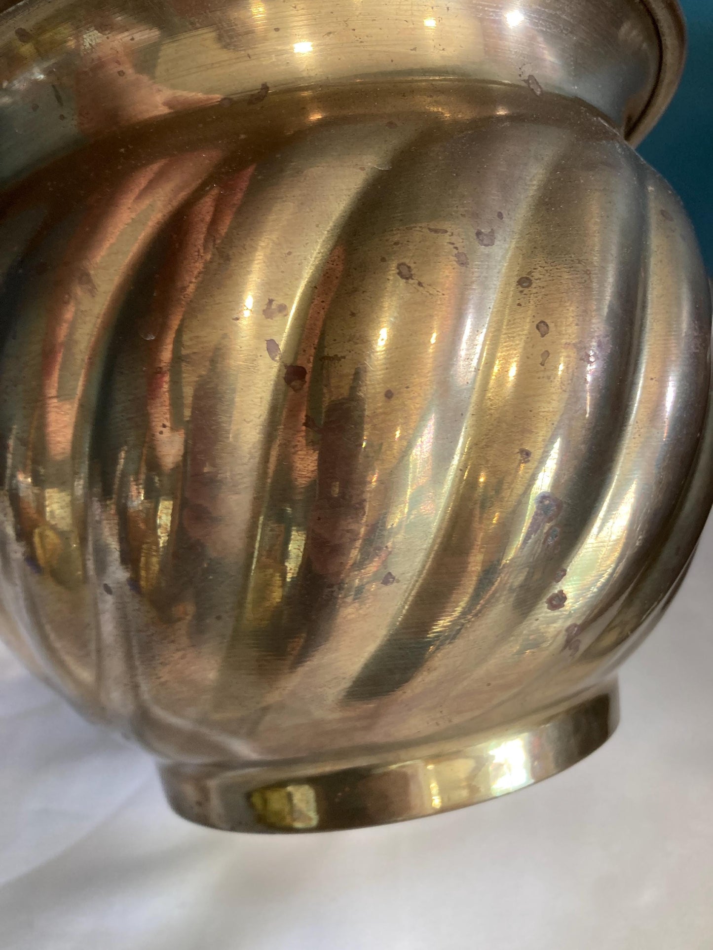 Vintage Brass Planters, Set of 2