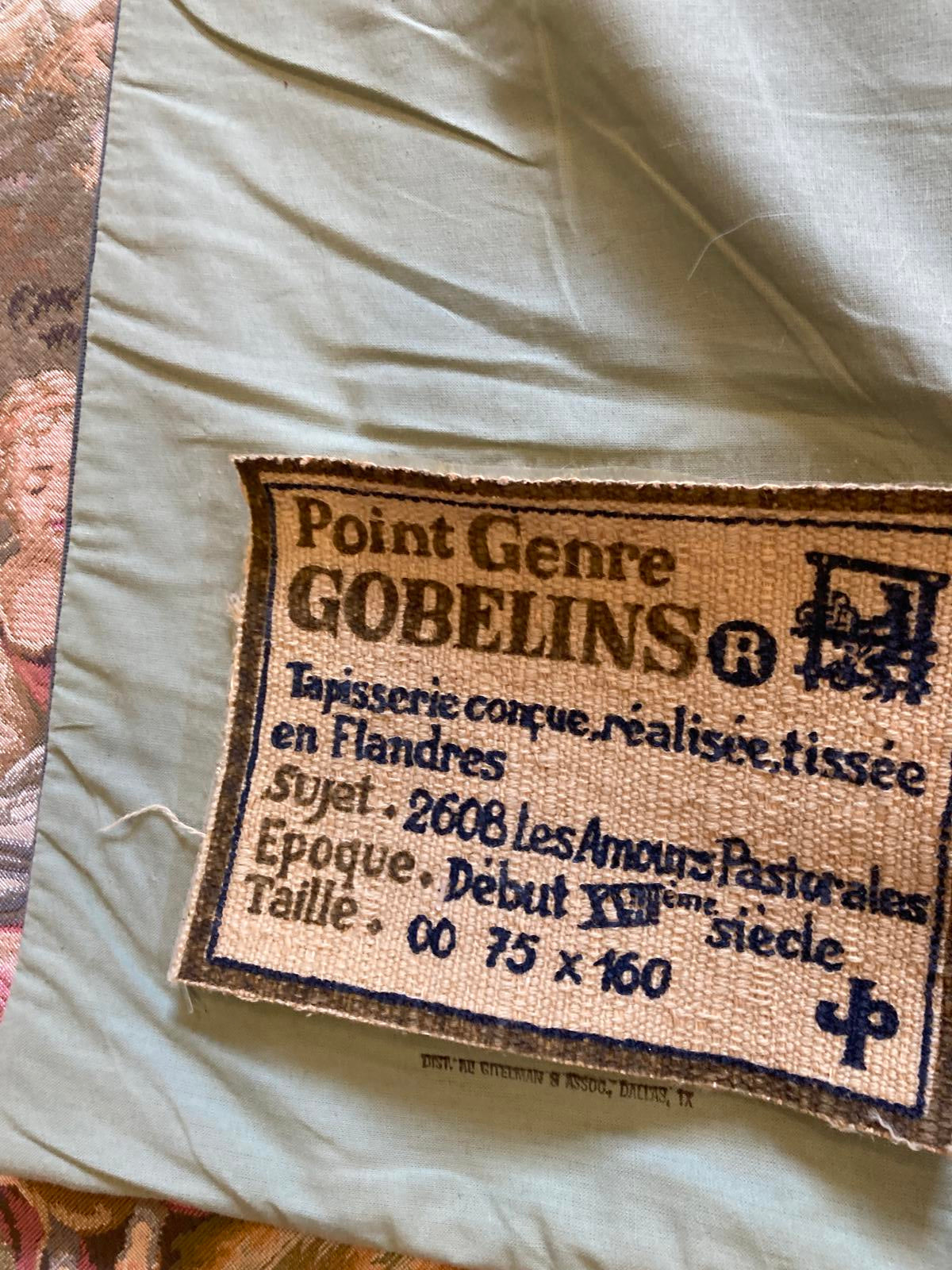 Gobelins French Tapestry Wall Hanging – Pastoral Scene Vintage Finds 67"