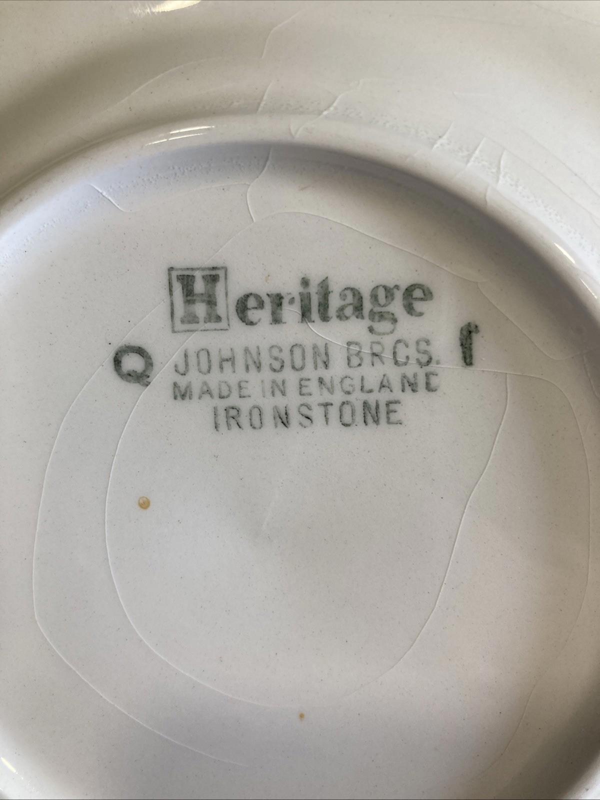 Set of 12 Vintage Johnson Brothers Heritage White 6" Bread Plate Made in England