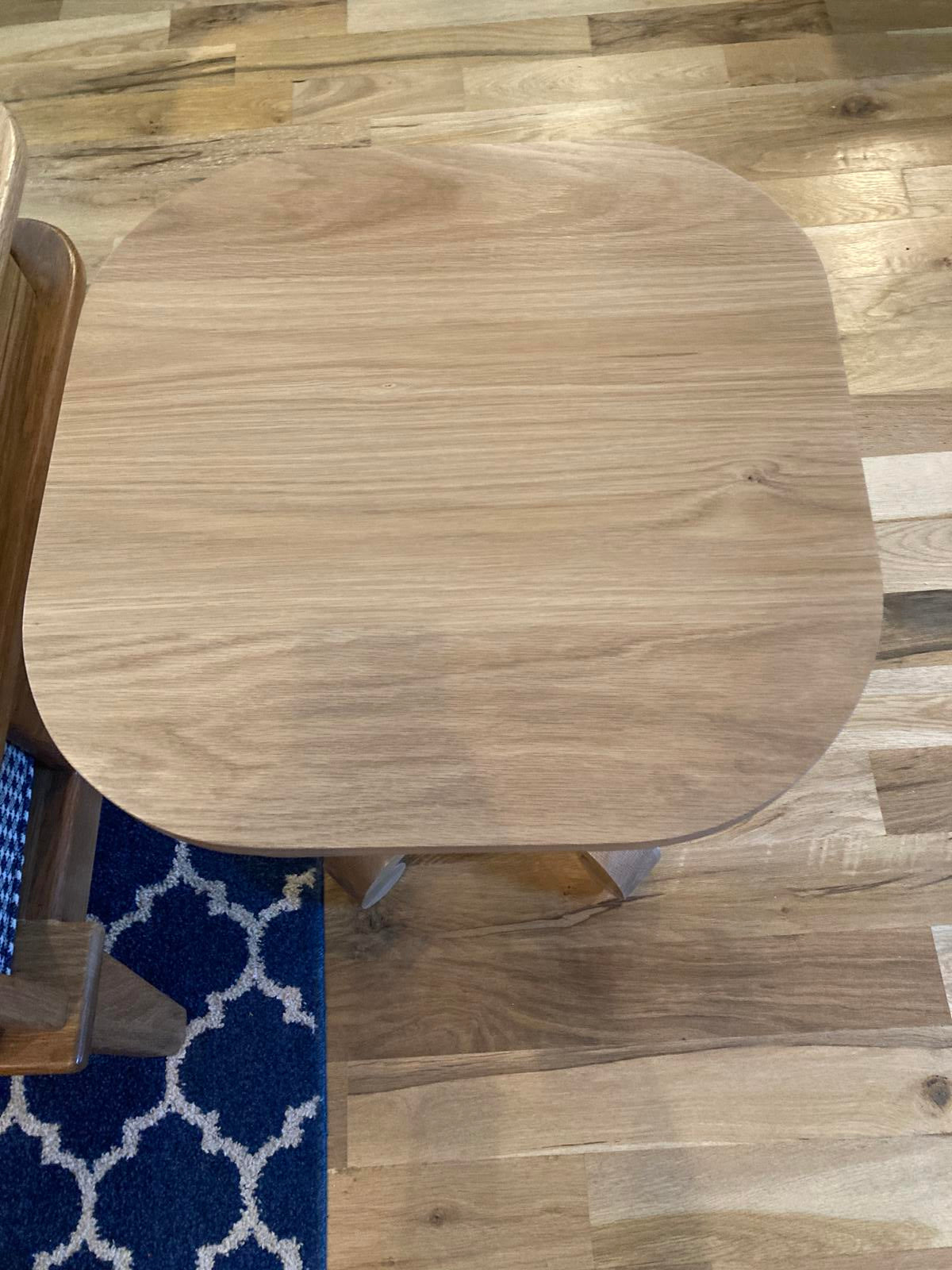 Custom Handmade Oak Pedestal Side Table