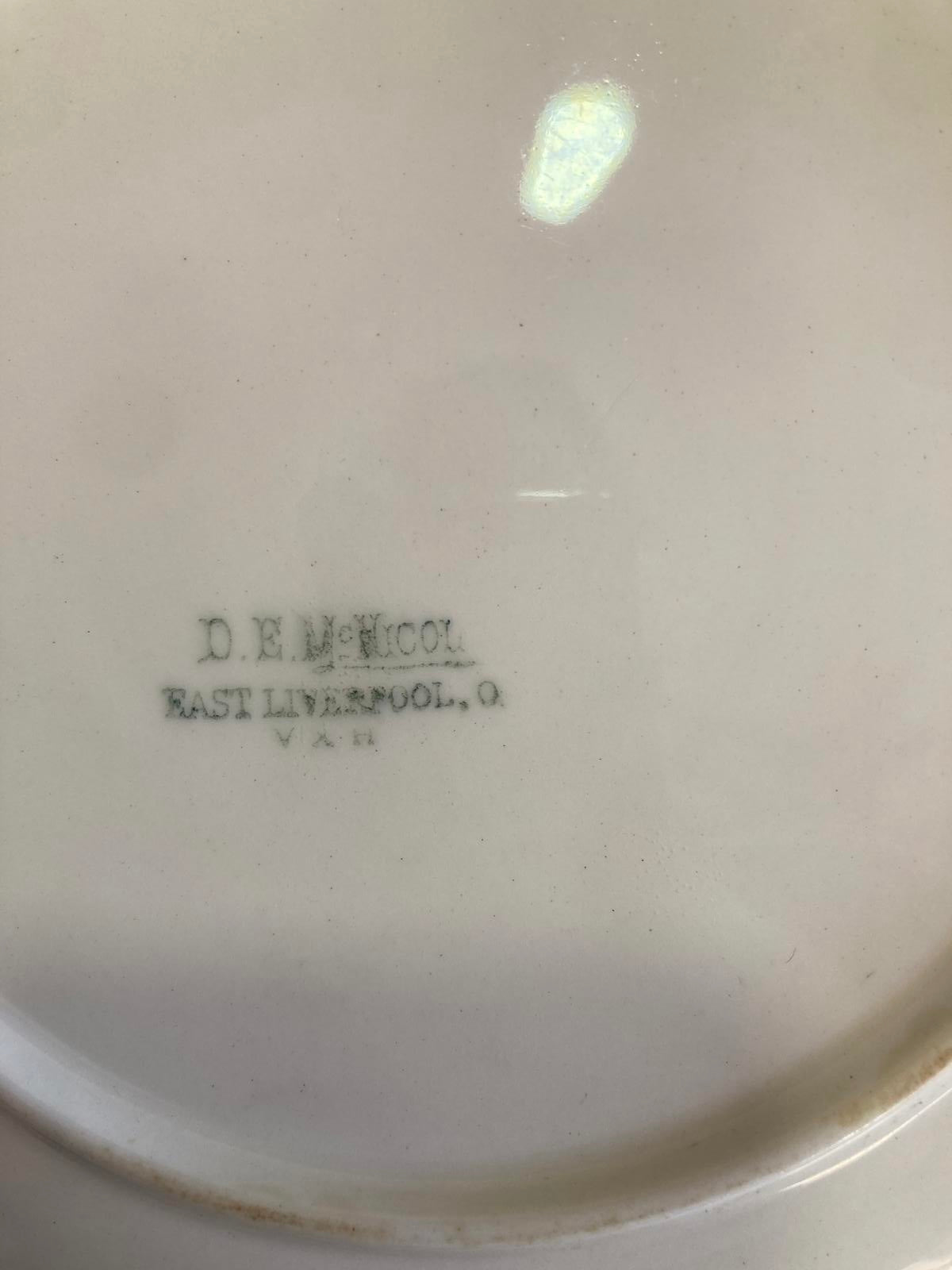 Antique D.E. McNicol Fruit Luster Plate with Gold Trim