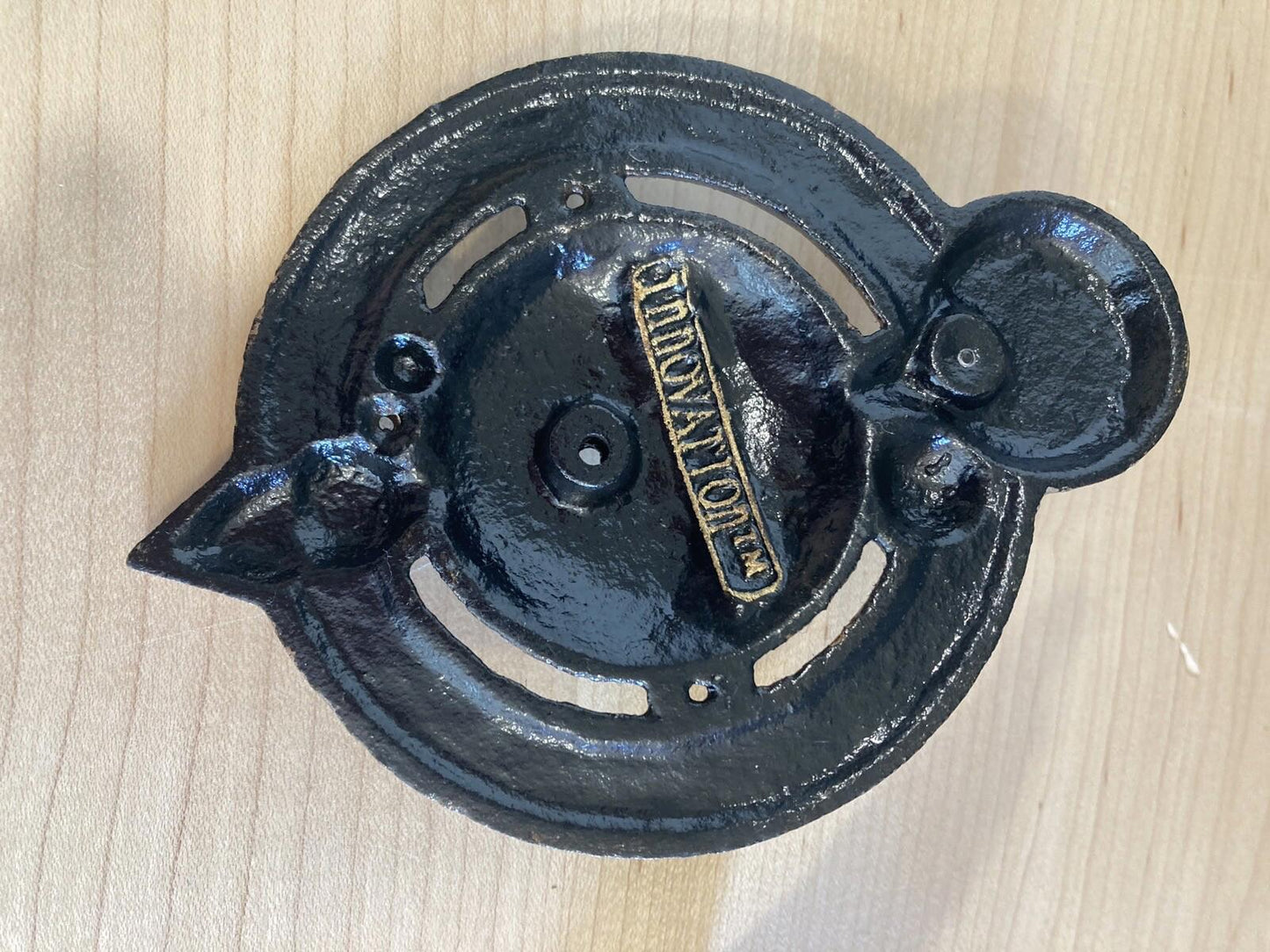 Set of 2 Vintage Ornate Cast Iron Clock Wall Hooks