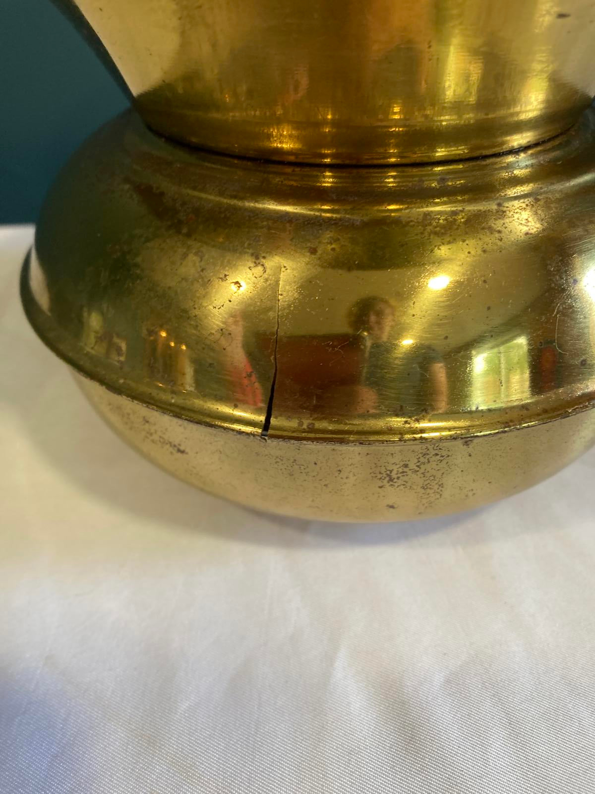 Vintage Solid Brass Spittoon by Norleans England