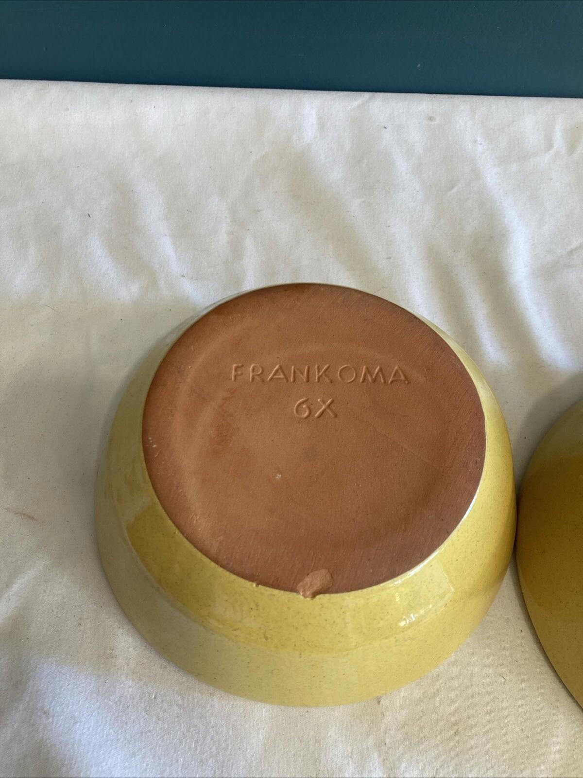 Set of 2 Vintage Frankoma Bowls – Autumn Yellow 5.5” Dinnerware – Rustic Pottery
