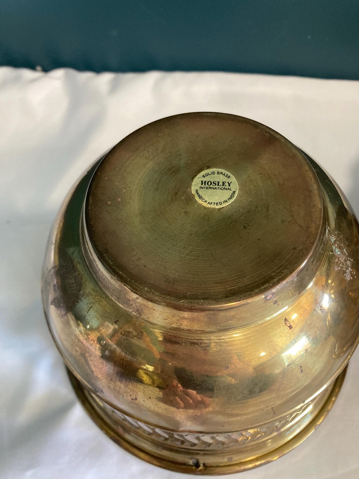 Vintage Brass Planters, Set of 2